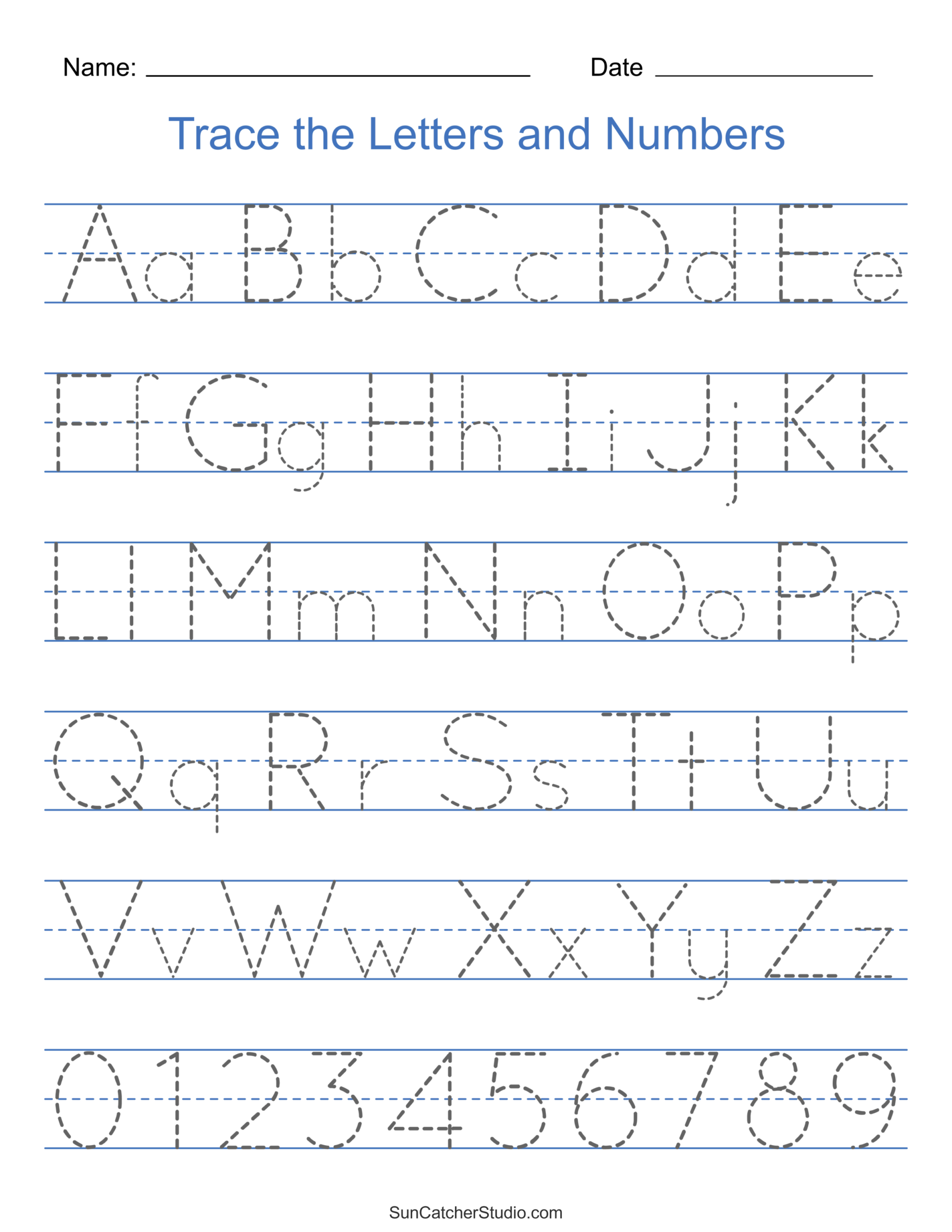 Tracing Alphabet Letters Printable Handwriting Worksheets Free Printables Lettering SVG Files Tools Apps