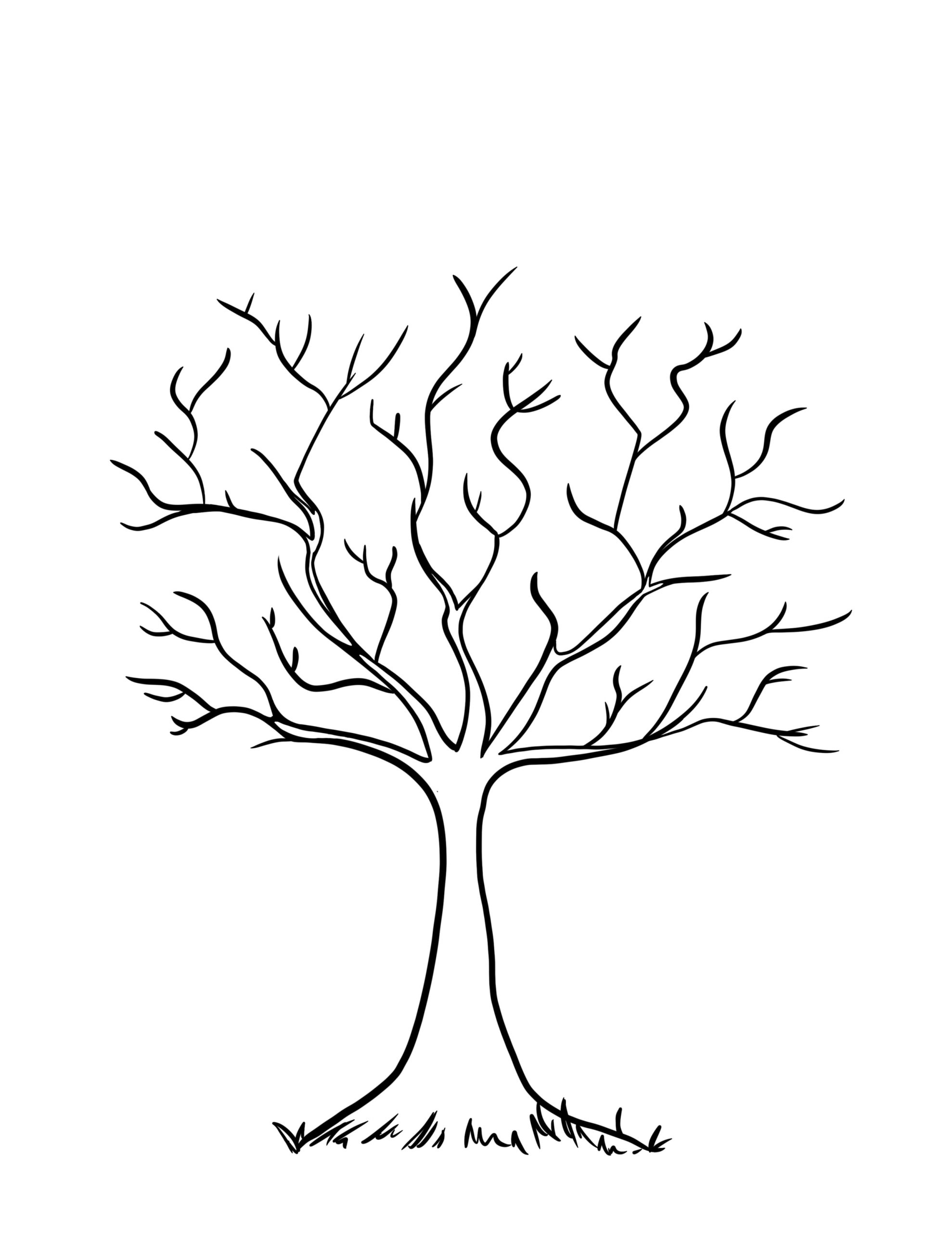tree outline printable