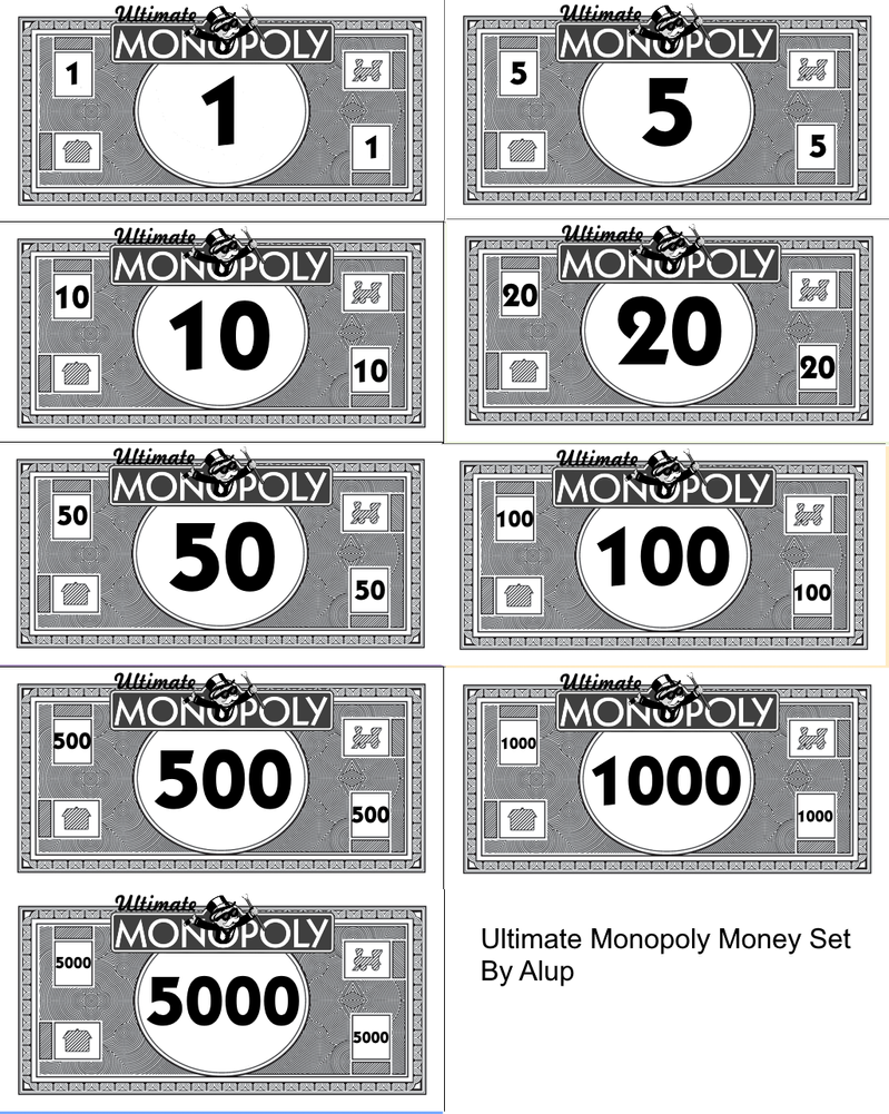Ultimate Monopoly Money Set By Alup On DeviantArt
