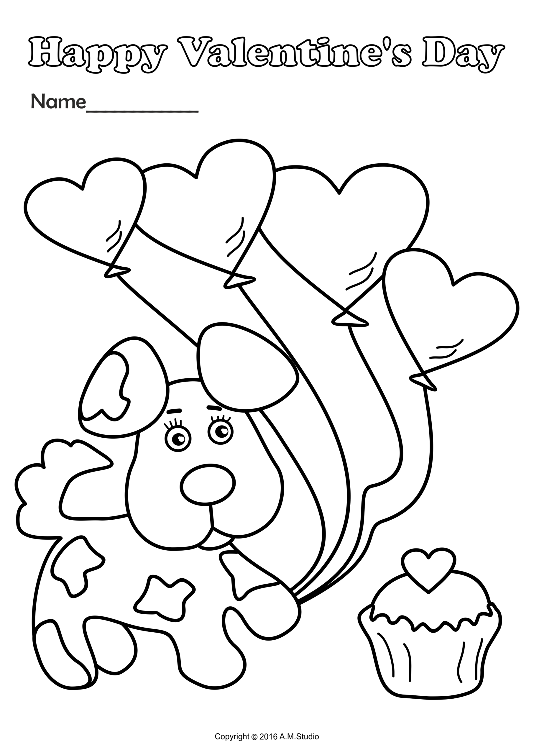 printable coloring valentine