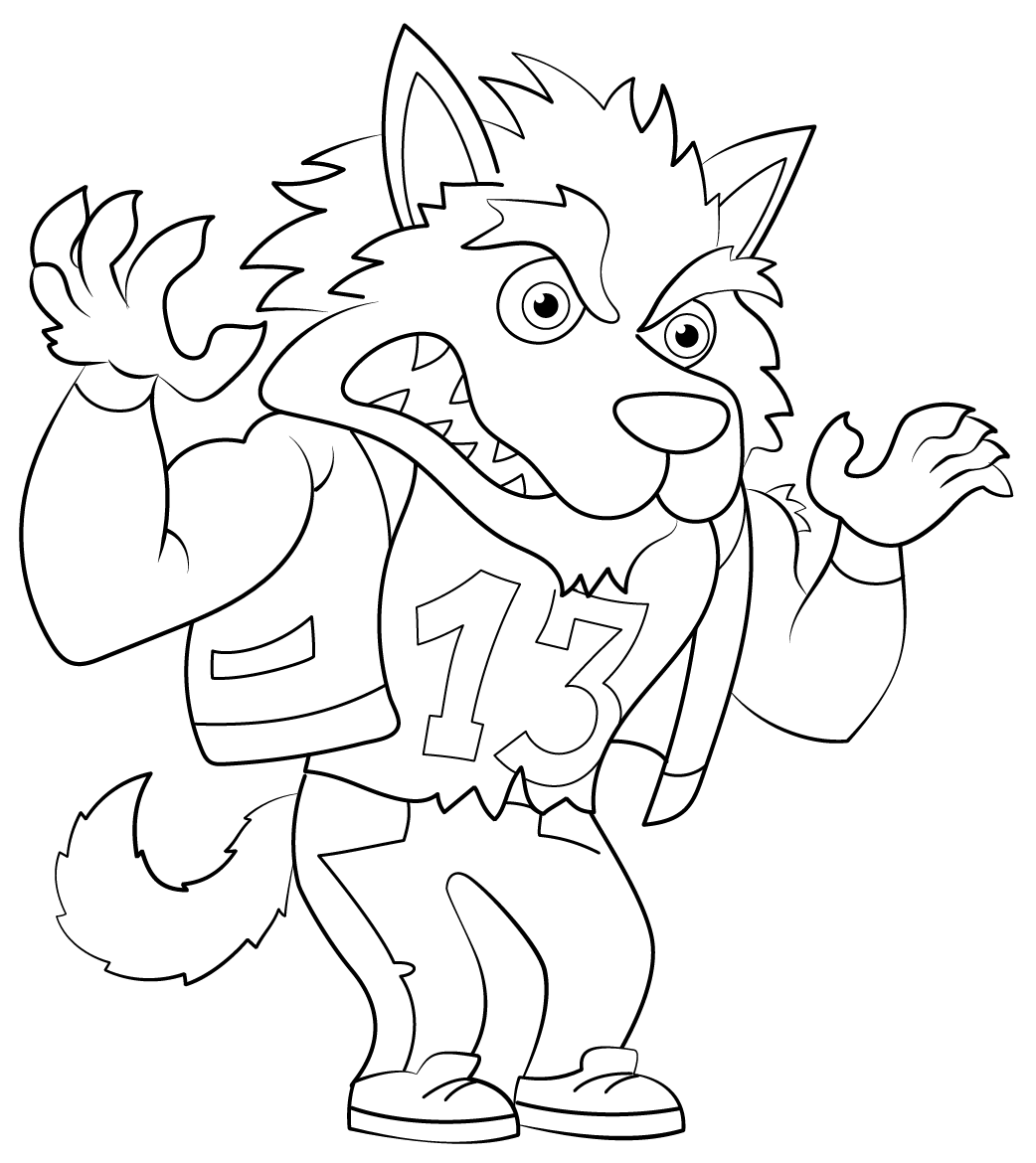 Werewolf Coloring Page Free Printable Werewolf Coloring Page Free Printable