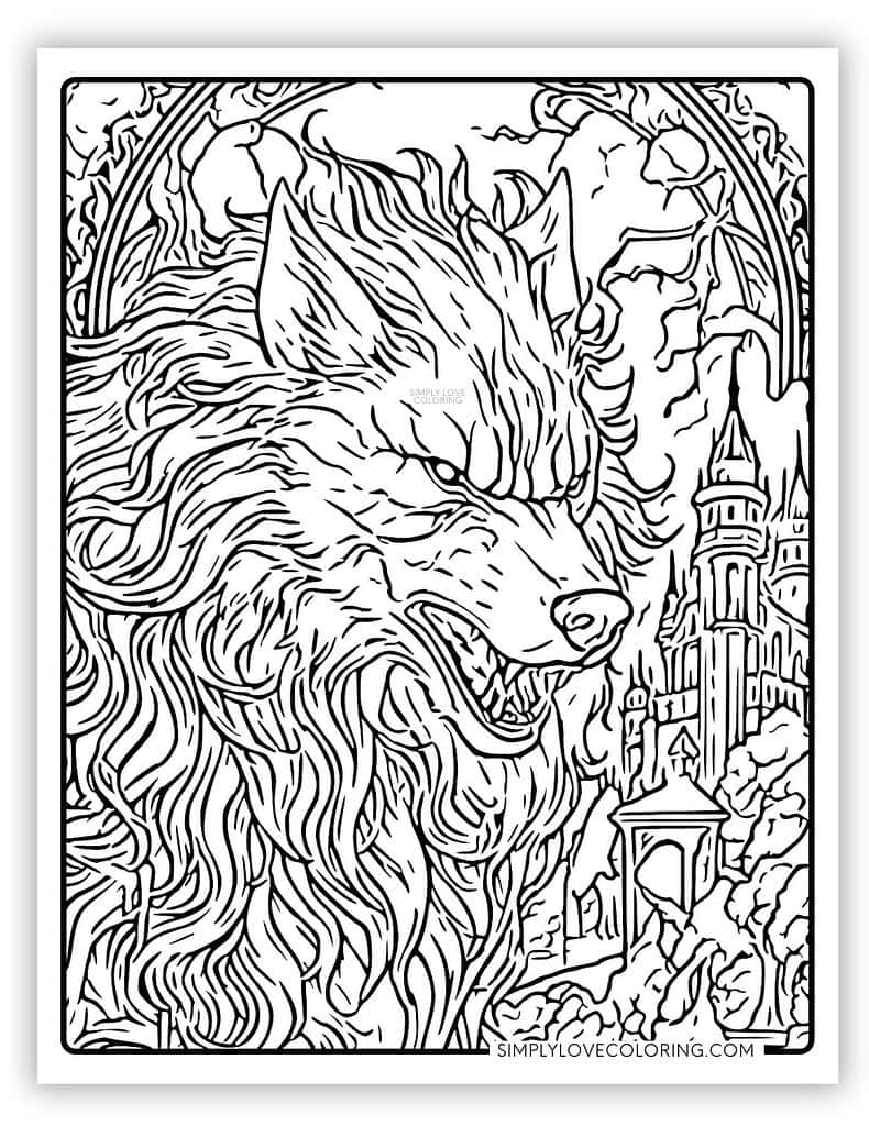 werewolf printable coloring pages werewolf printable coloring pages