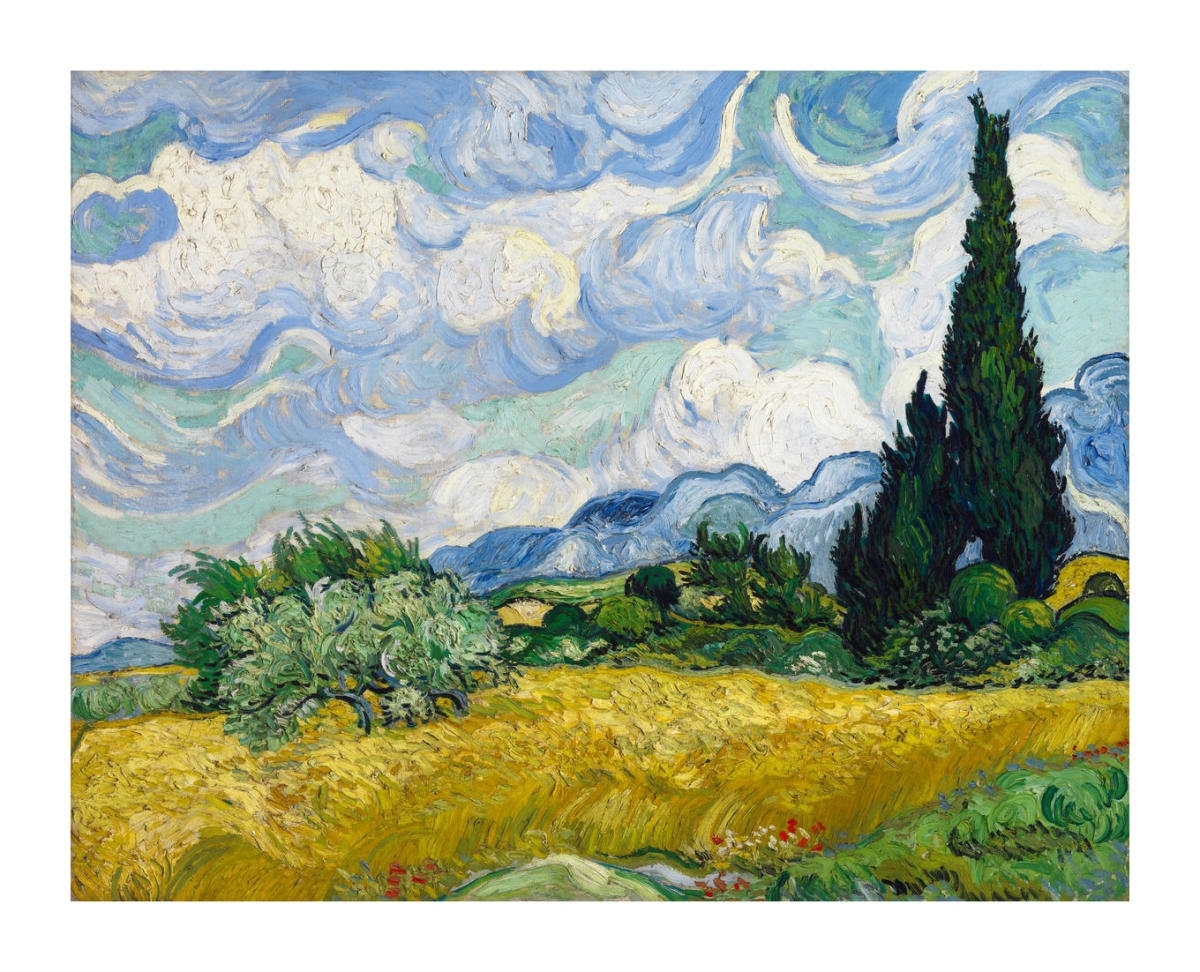 Wheat Field With Cypresses By Vincent Van Gogh Paper Print Met Custom Prints Wheat Field With Cypresses By Vincent Van Gogh Paper Print Met Custom Prints