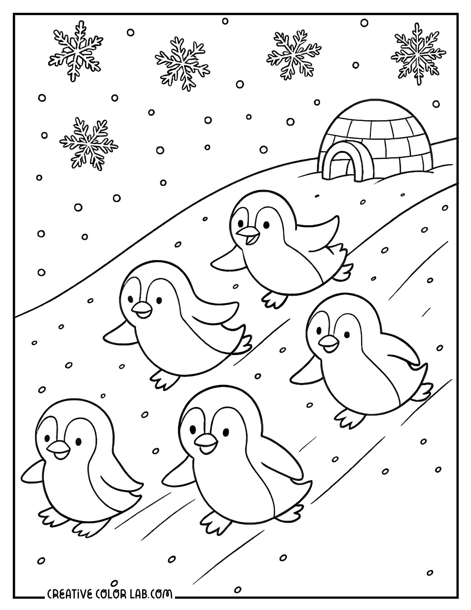 Winter Coloring Pages Free PDF Printables
