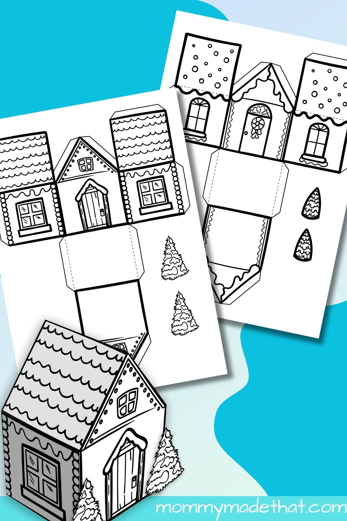 Winter Paper House Templates Free Printables Winter Paper House Templates Free Printables