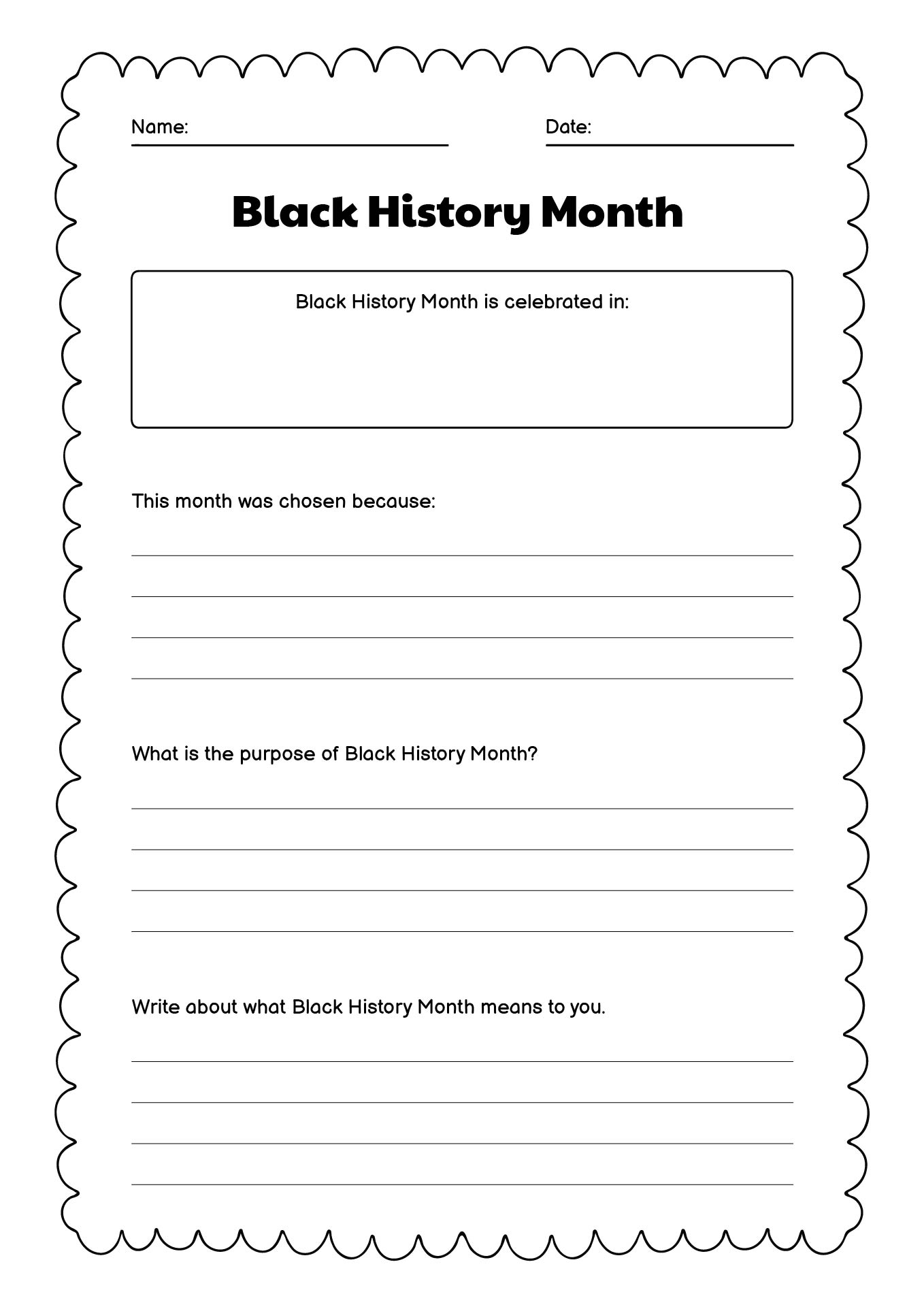 13 Free Black History Month Worksheets Elementary Free PDF At Worksheeto 13 Free Black History Month Worksheets Elementary Free PDF At Worksheeto