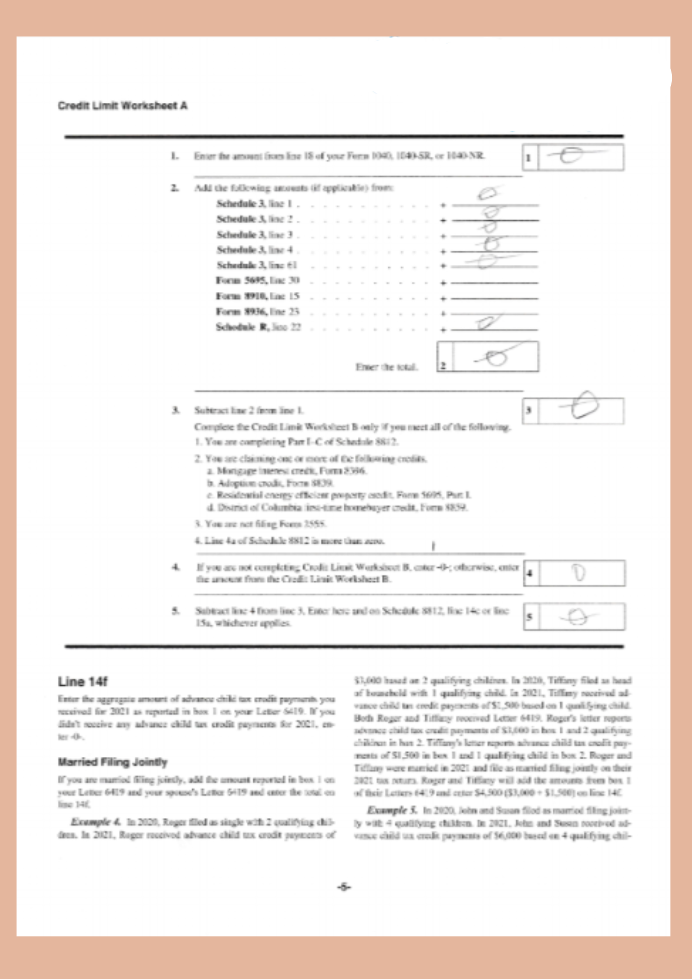 credit limit worksheet a 2024 pdf