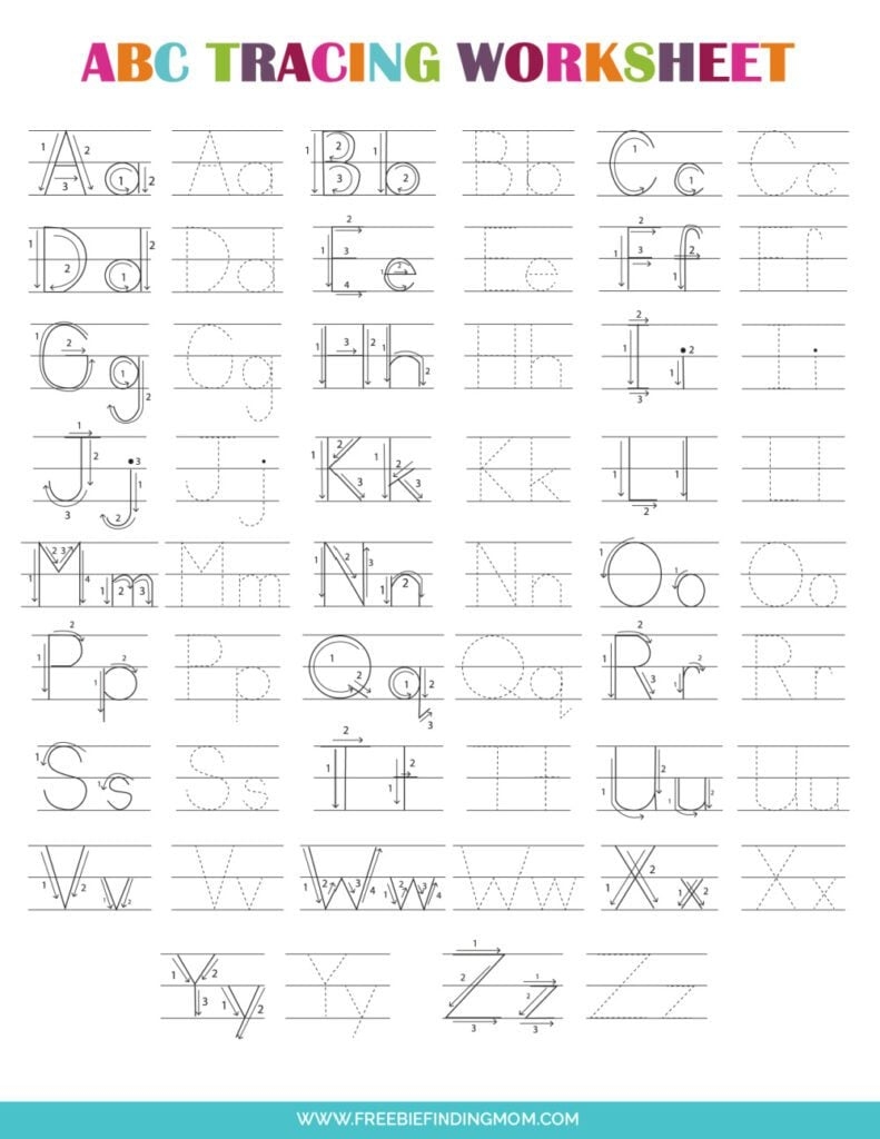 3 Printable Preschool Alphabet Tracing Worksheets 3 Printable Preschool Alphabet Tracing Worksheets