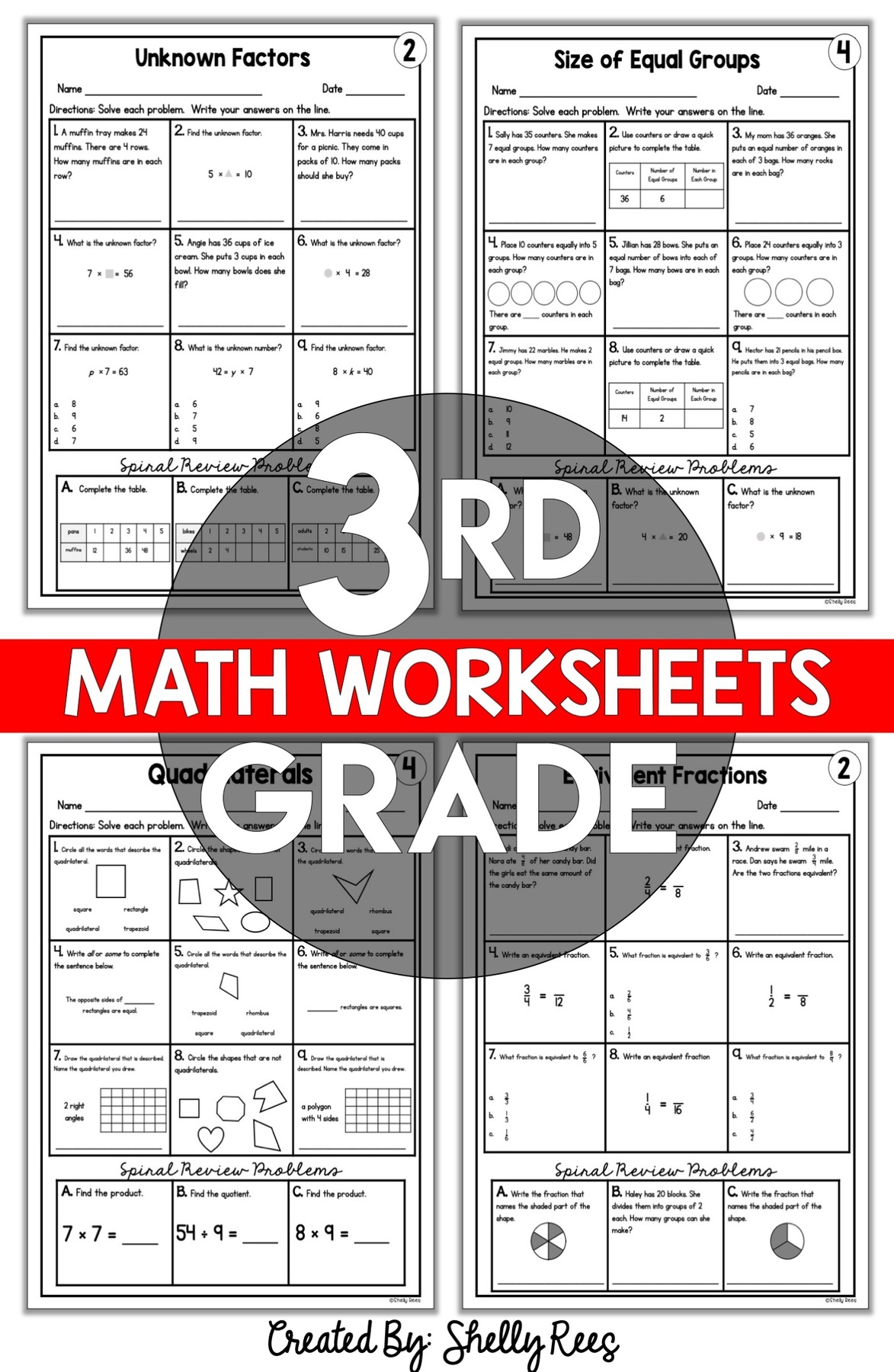 3rd grade math worksheets pdf