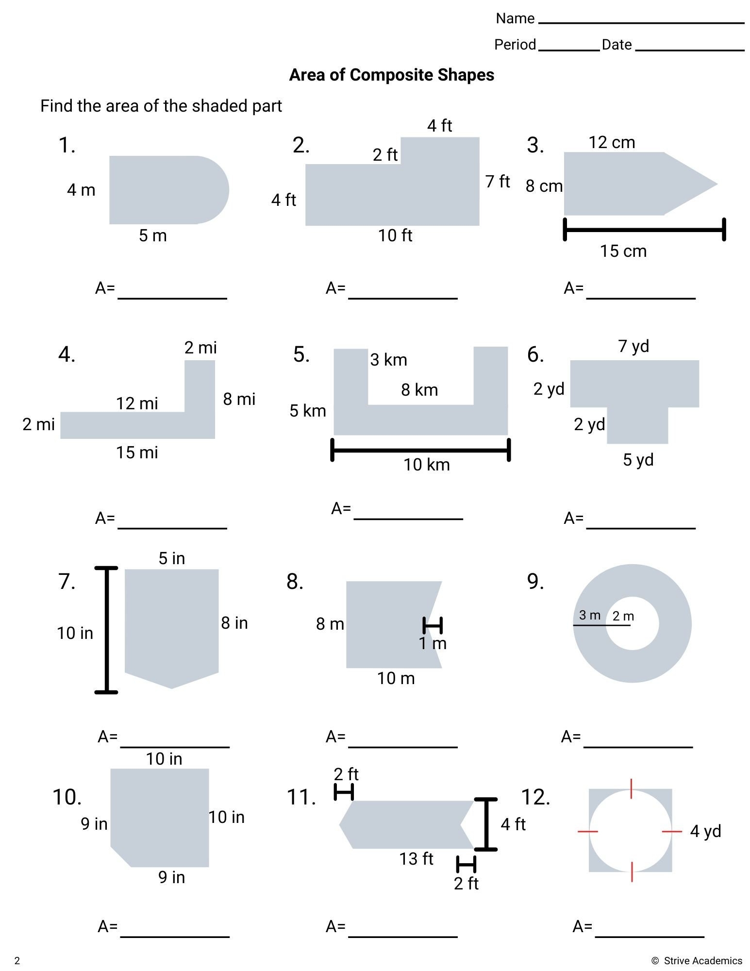 area of composite figures worksheet pdf area of composite figures worksheet pdf