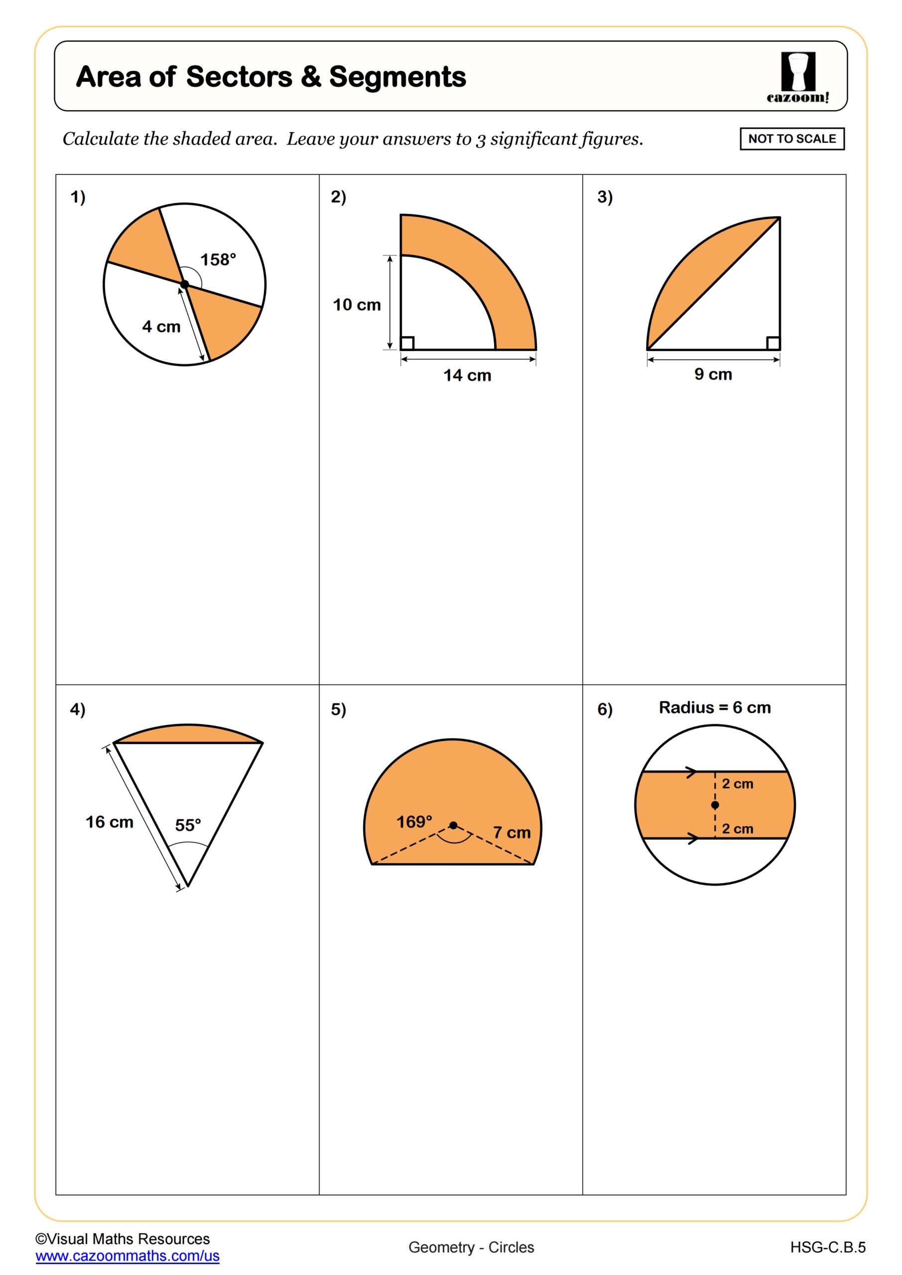 Area Of Shaded Regions Of Circles Worksheet PDF Printable Worksheets Library