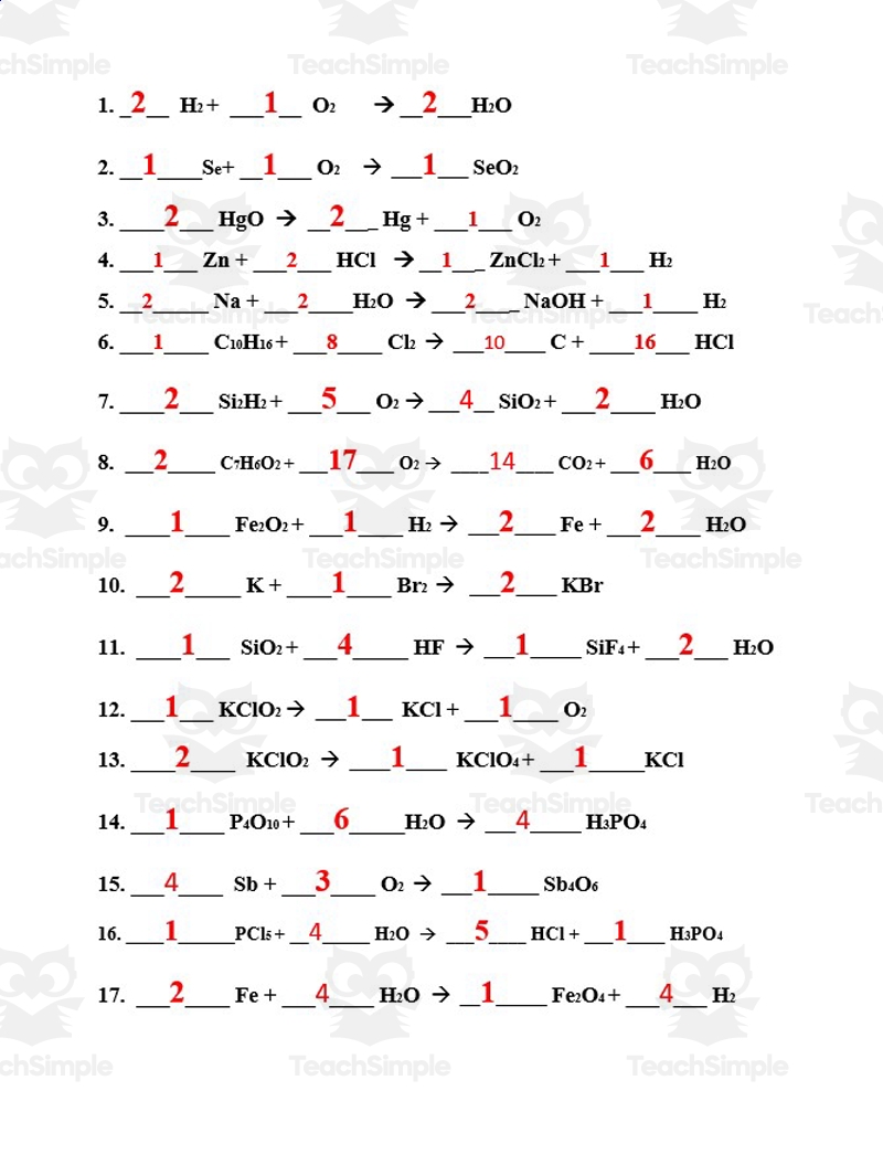 Balancing Equations Practice Worksheets Library Balancing Equations Practice Worksheets Library