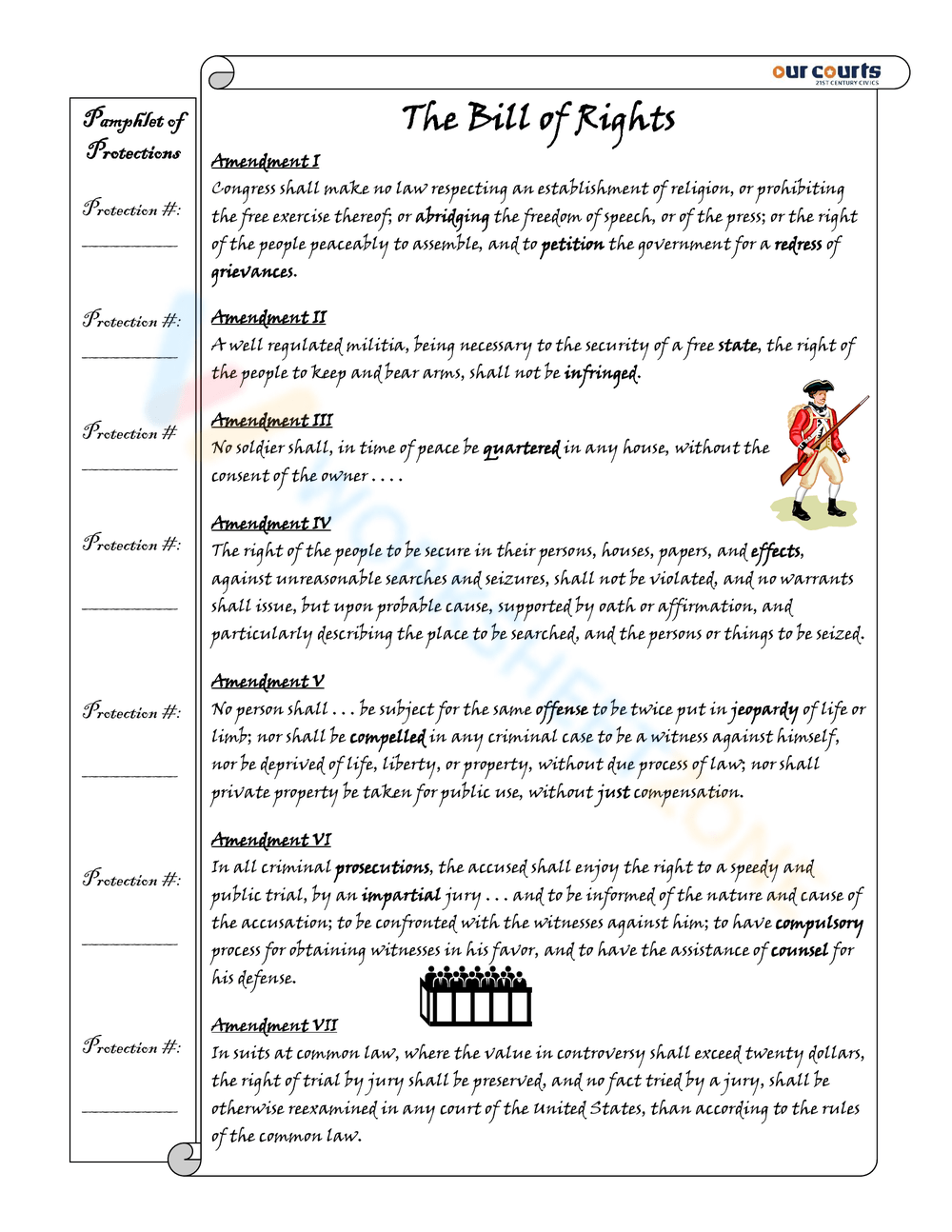 bill of rights worksheet pdf bill of rights worksheet pdf