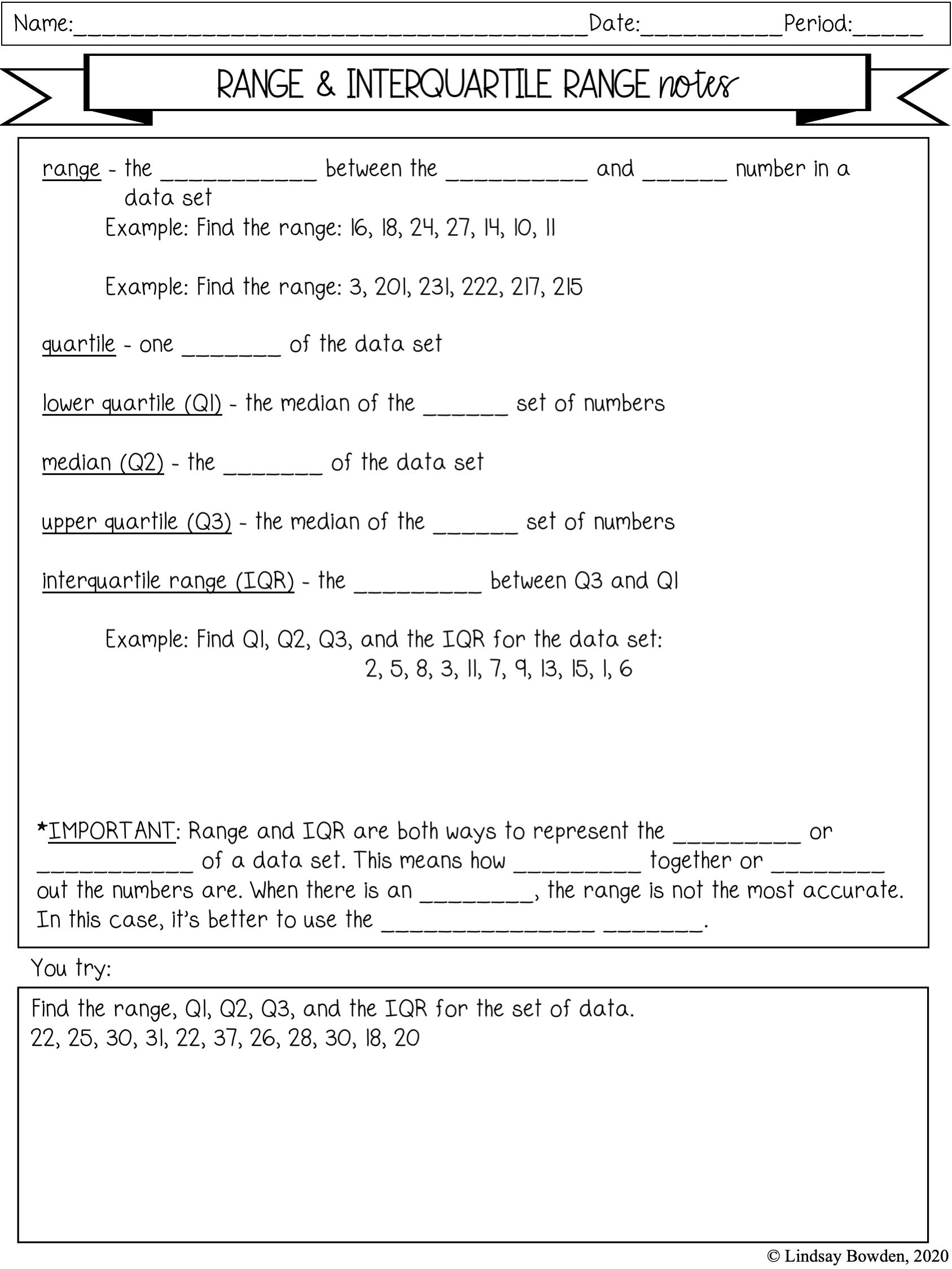 box and whisker plot worksheet pdf