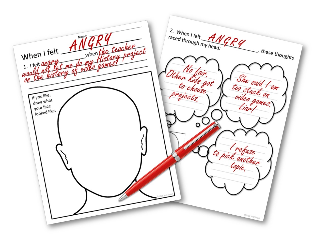 anger management worksheets pdf