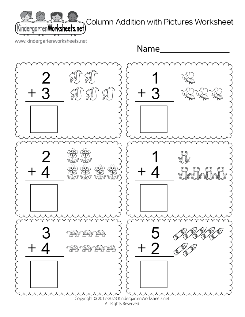 Column Addition With Pictures Worksheet Free Printable PDF Column Addition With Pictures Worksheet Free Printable PDF