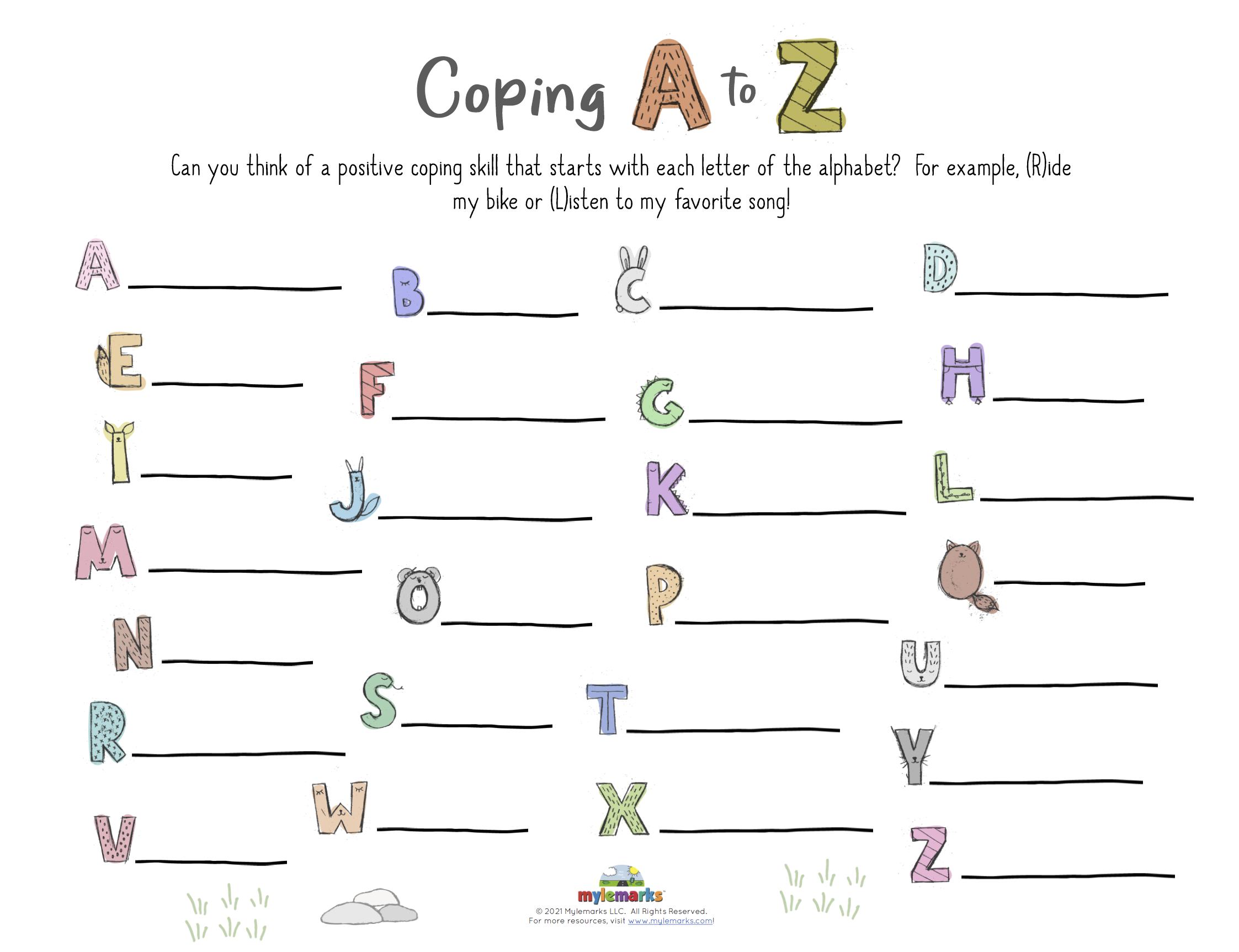 coping skills worksheets pdf
