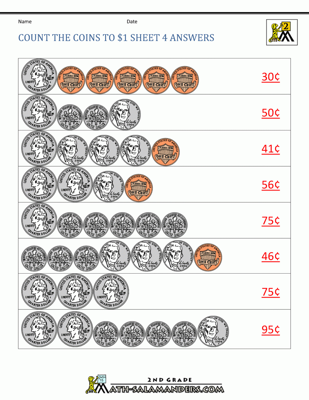 free printable money worksheets pdf
