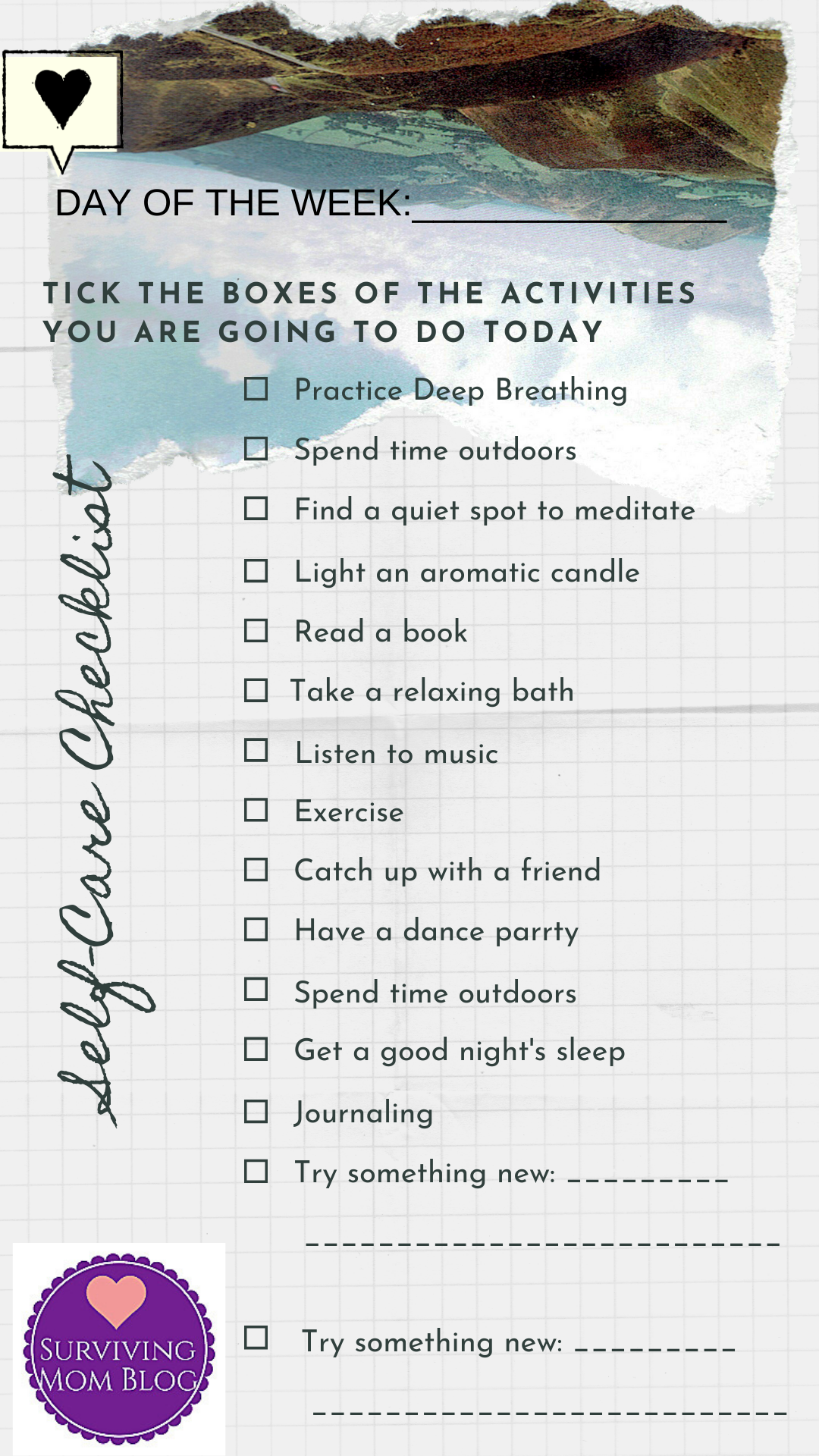 Daily Self Care Worksheet Bundle Printable Daily Self Care Worksheet Bundle Printable
