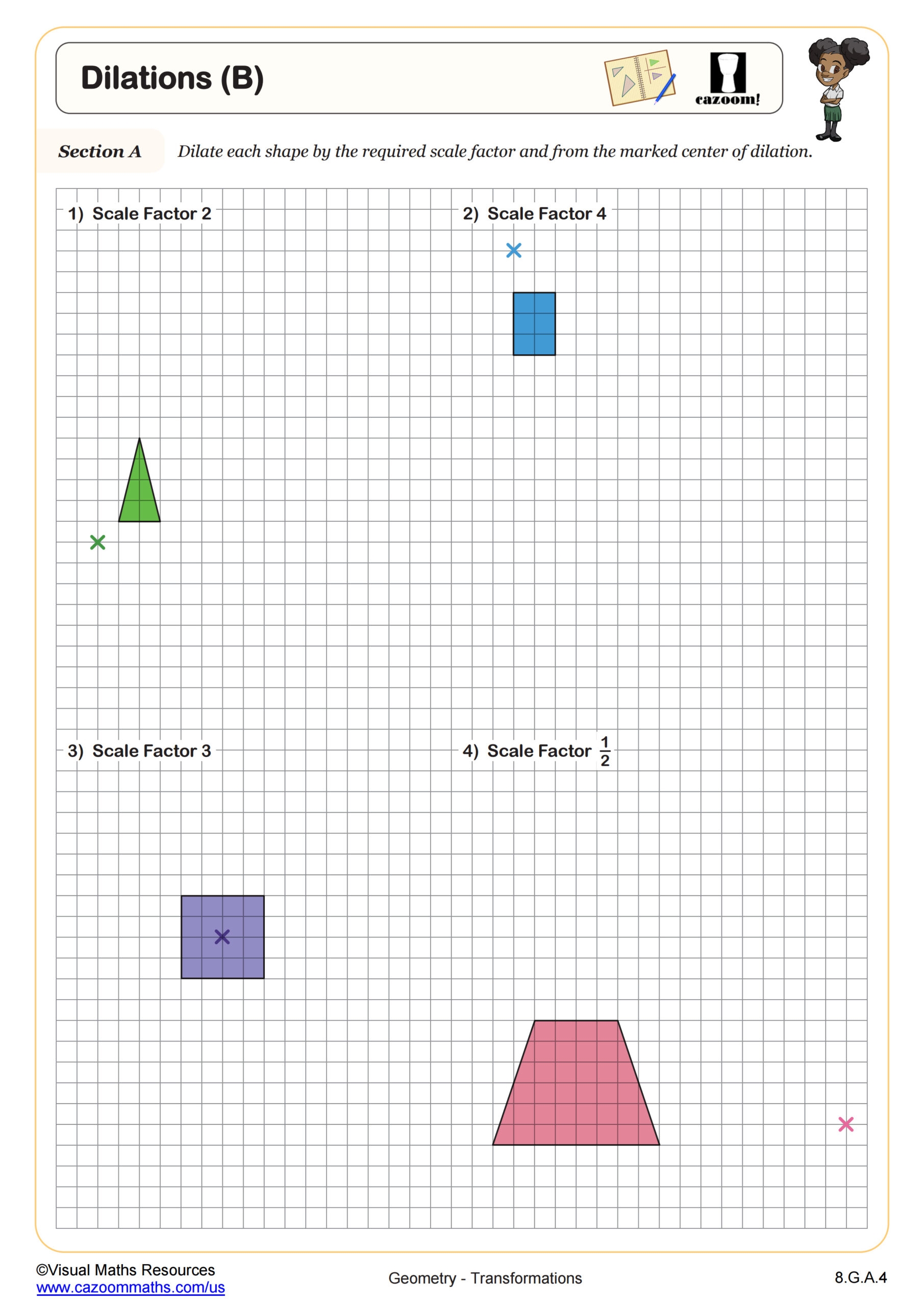 Dilations B Worksheet Fun And Engaging 8th Grade PDF Worksheets Dilations B Worksheet Fun And Engaging 8th Grade PDF Worksheets