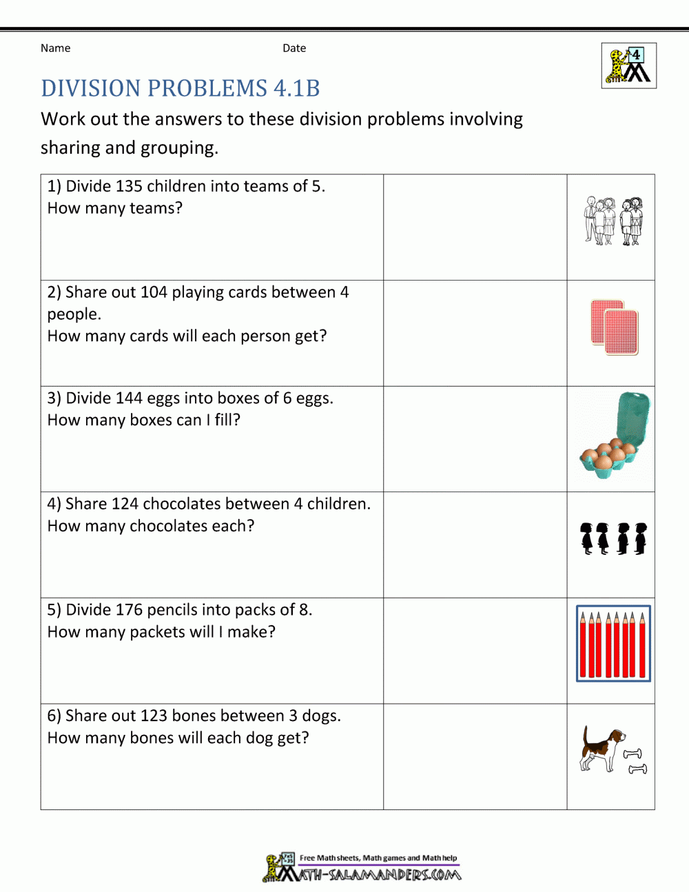 Division Worksheets Grade 4 Division Worksheets Grade 4
