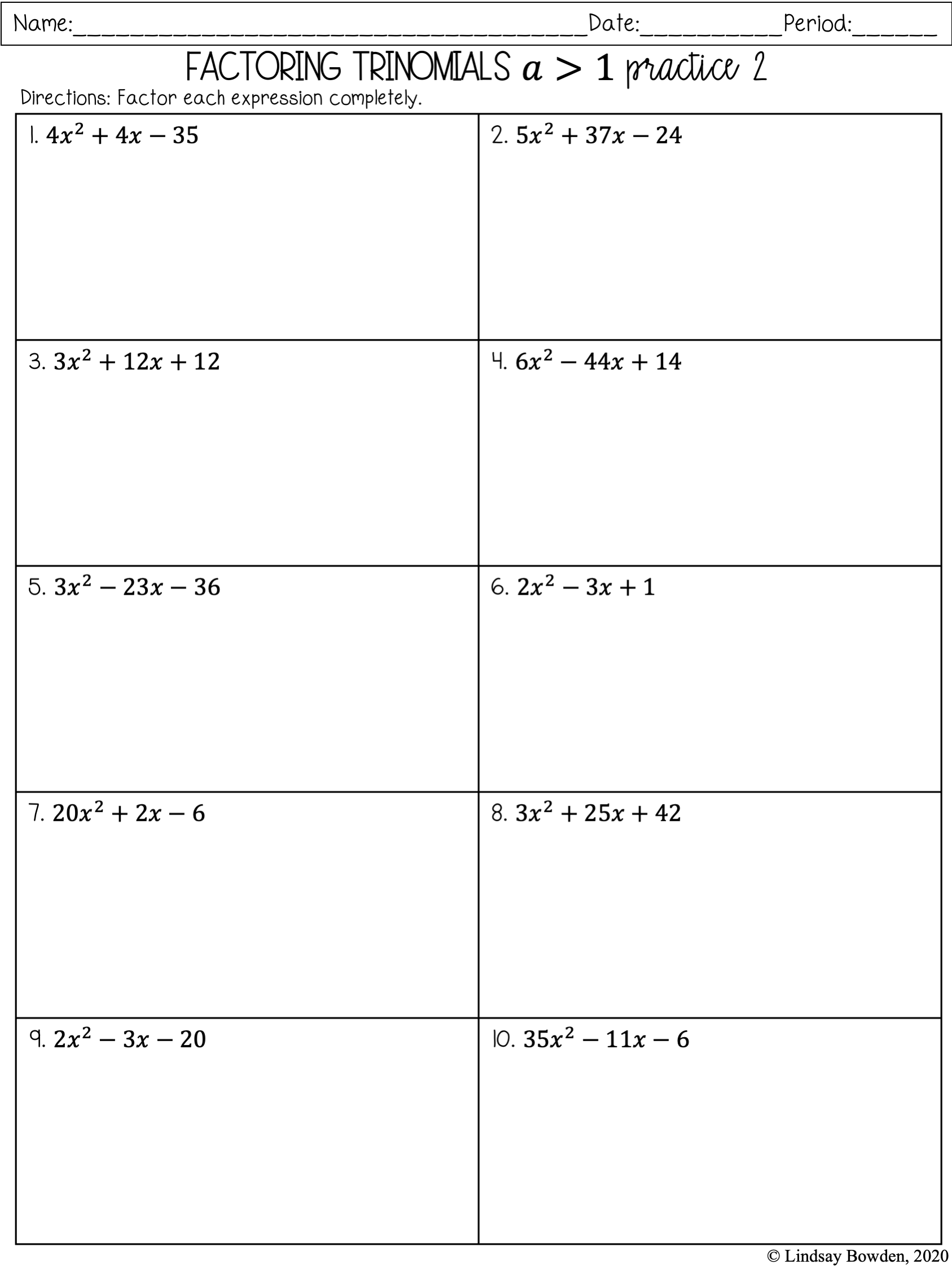 factoring worksheet pdf factoring worksheet pdf