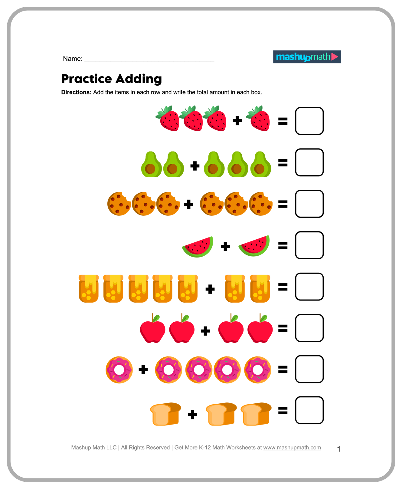 Free Preschool Math Worksheets Mashup Math