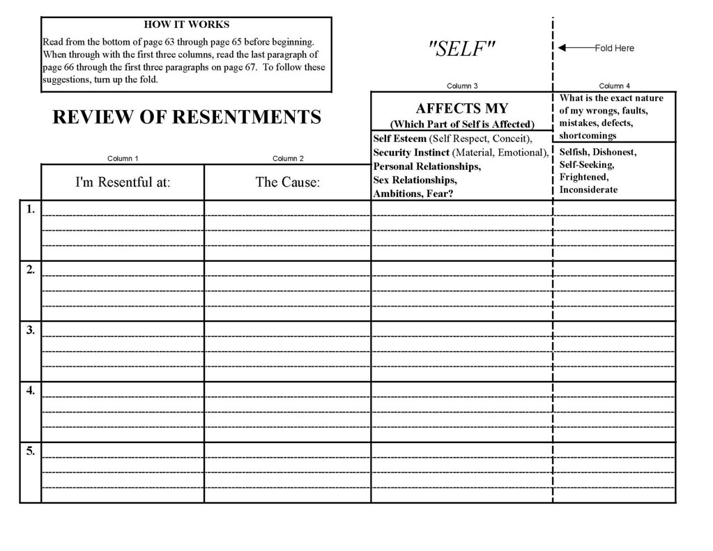 Free Printable 4th Step Worksheets For All Ages Worksheets Library Free Printable 4th Step Worksheets For All Ages Worksheets Library
