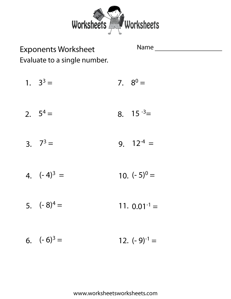 exponents worksheet pdf exponents worksheet pdf
