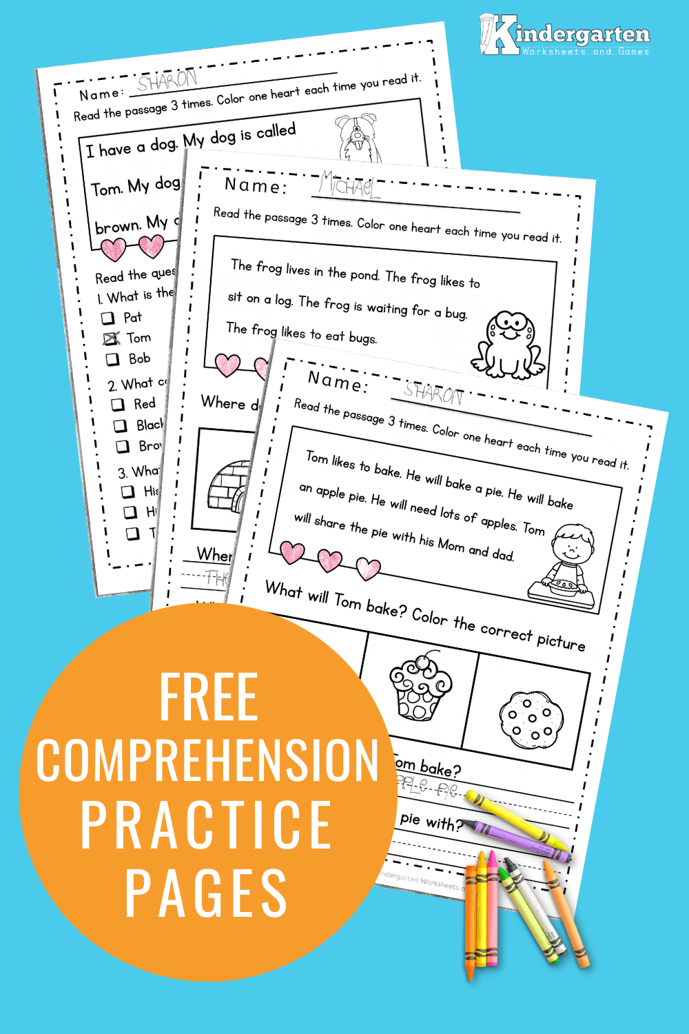 FREE Printable Kindergarten Reading Comprehension Worksheets FREE Printable Kindergarten Reading Comprehension Worksheets