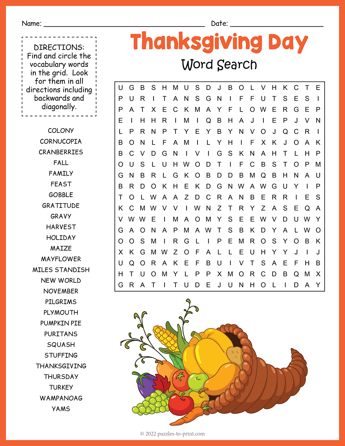 thanksgiving worksheets pdf