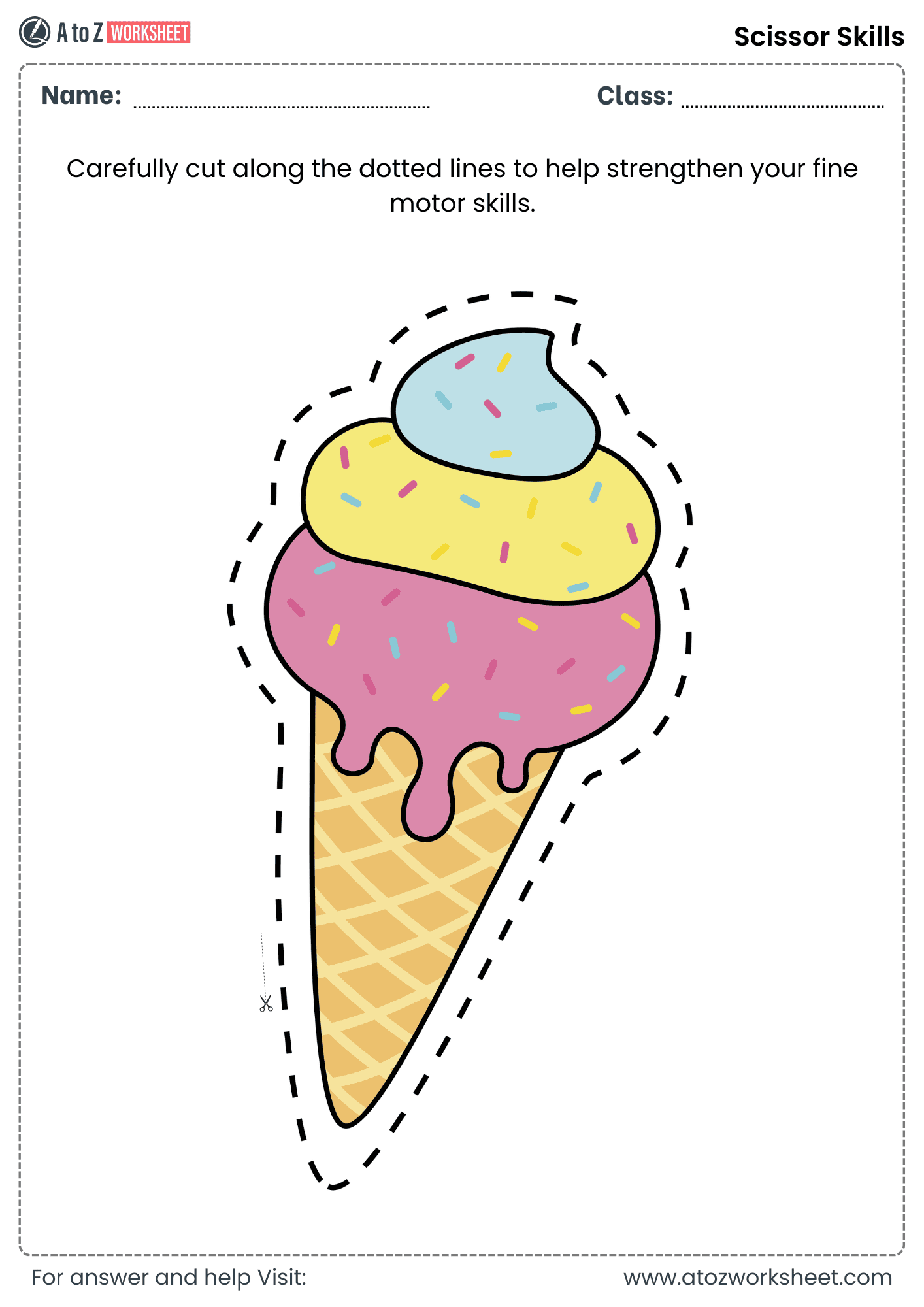 Free Scissor Skills Worksheets PDF A To Z Worksheet Store Free Scissor Skills Worksheets PDF A To Z Worksheet Store