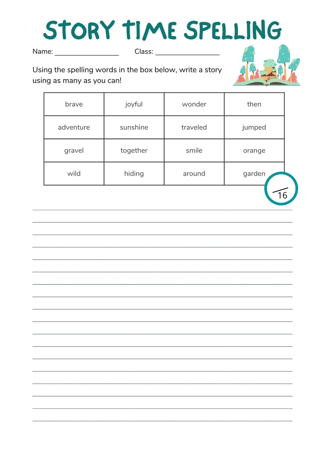 Free Spelling Worksheet Templates To Edit And Print Canva
