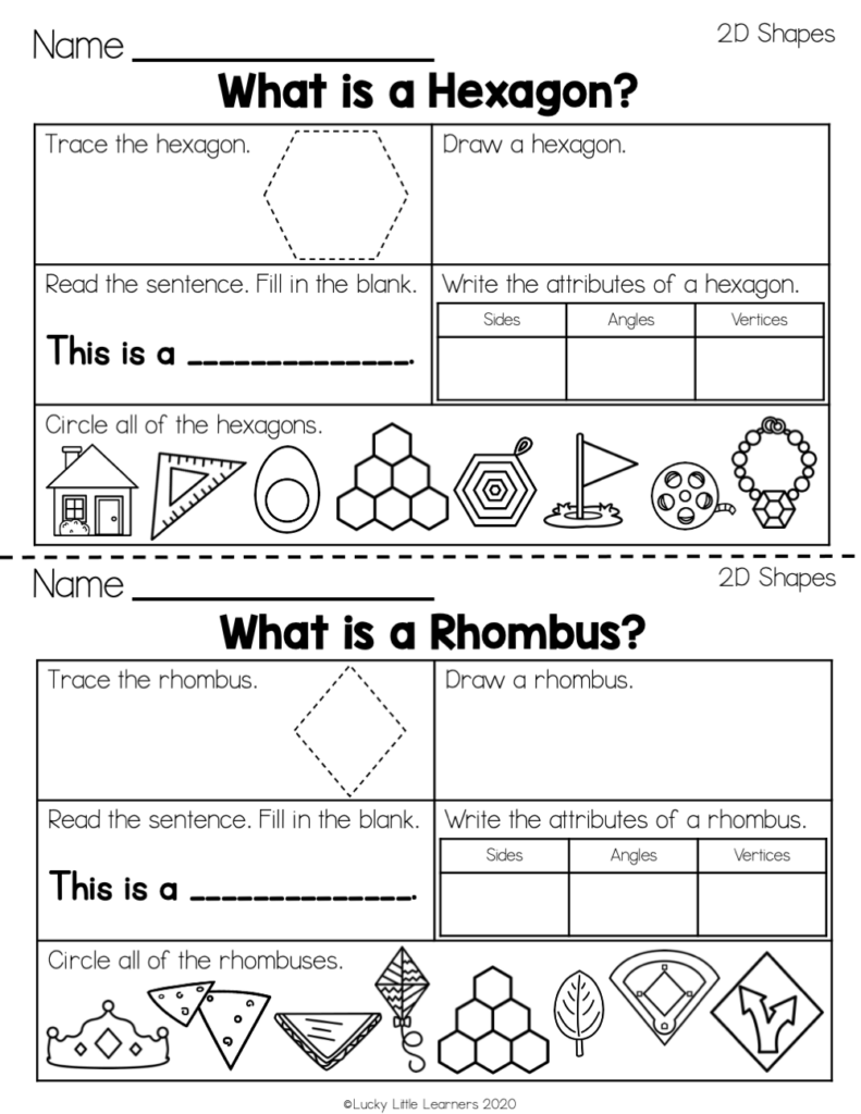 Geometry Worksheets For 2nd Grade Lucky Little Learners Geometry Worksheets For 2nd Grade Lucky Little Learners