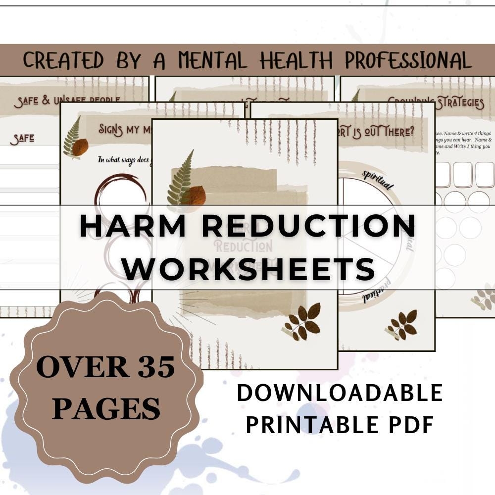harm reduction worksheets pdf harm reduction worksheets pdf