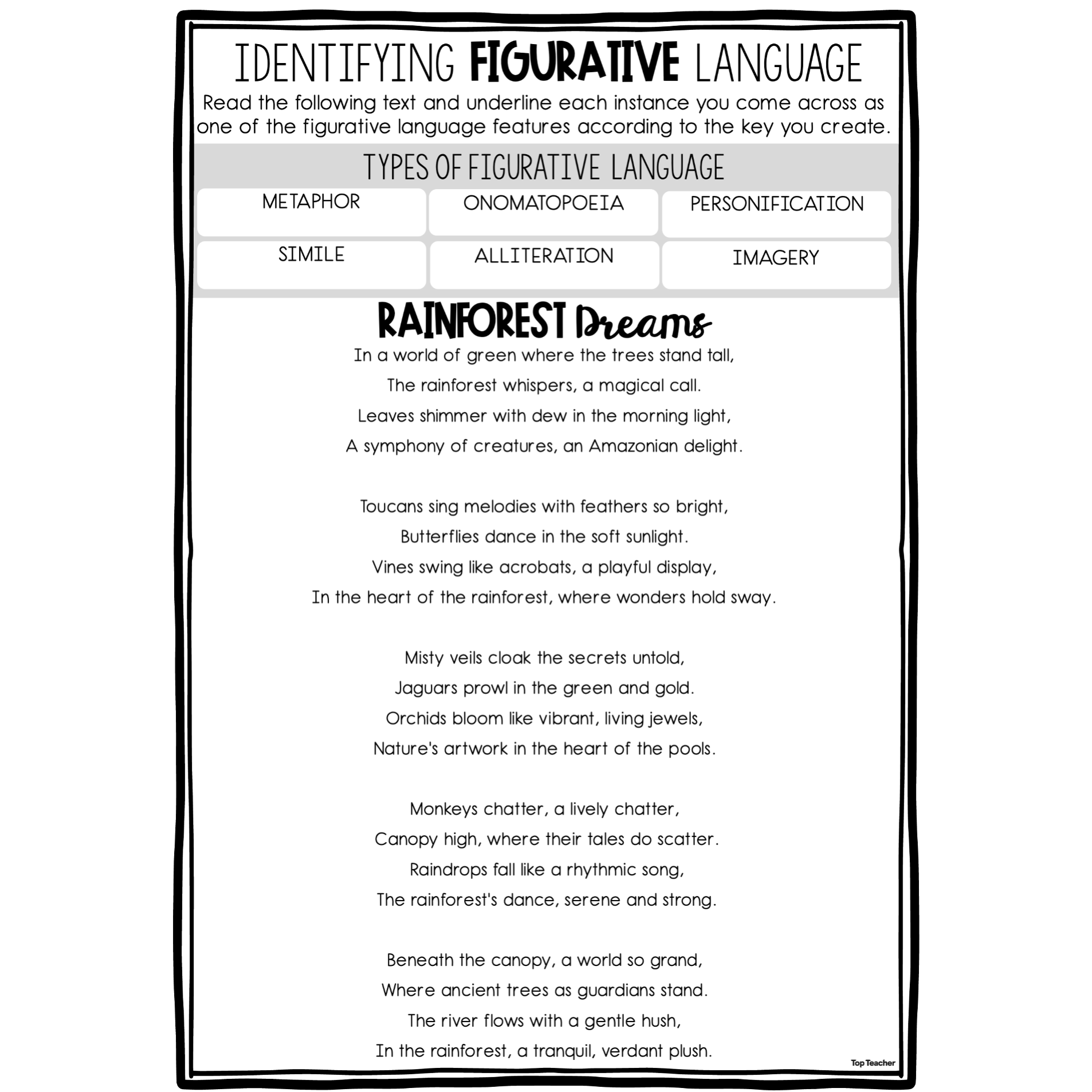 figurative language worksheets pdf figurative language worksheets pdf