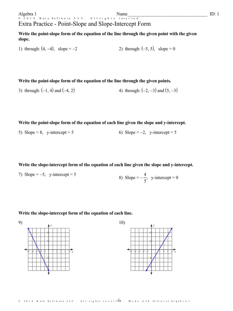 Kuta Slope Worksheet Printable Study Planner