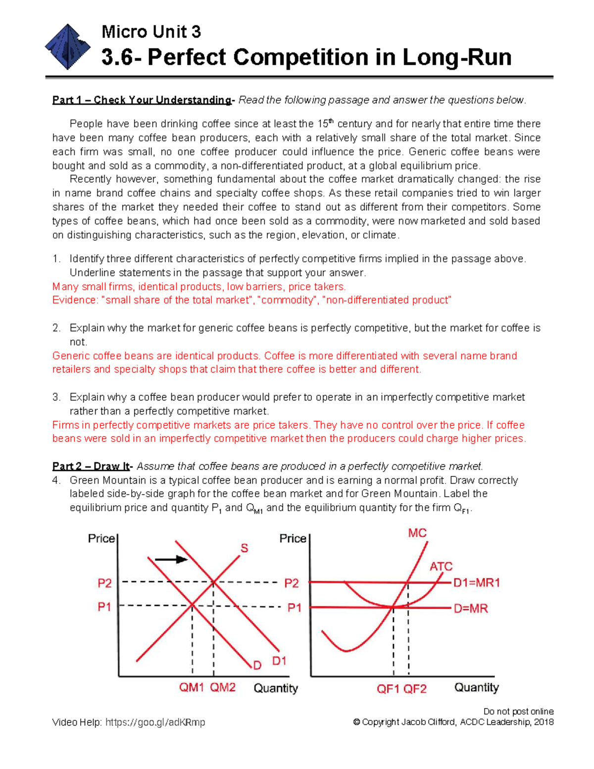 Micro 3 5 Practice Answer Key For Perfect Competition Concepts Studocu