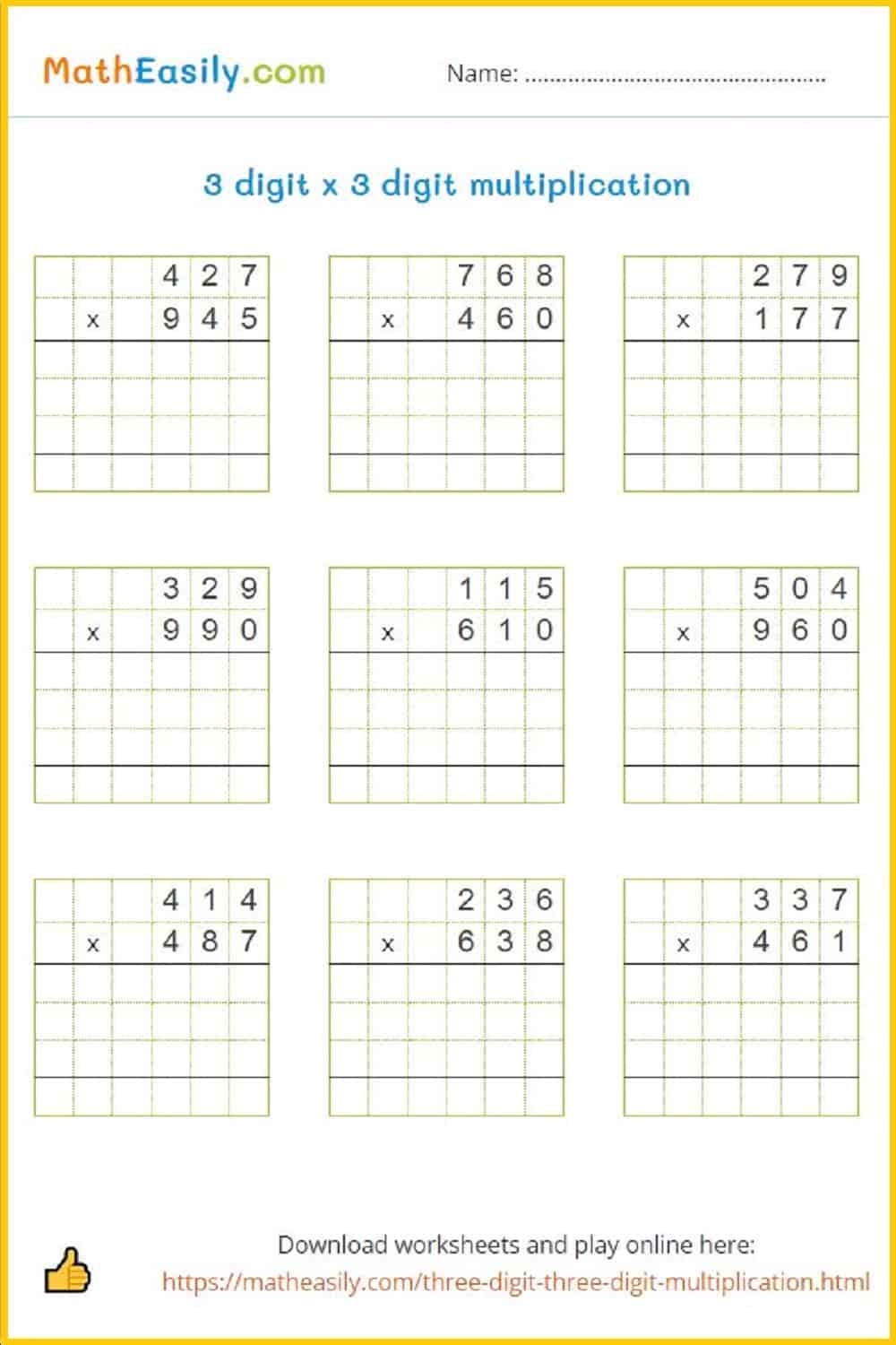 Multiplication Worksheets PDF Free Download Multiplication Worksheets PDF Free Download