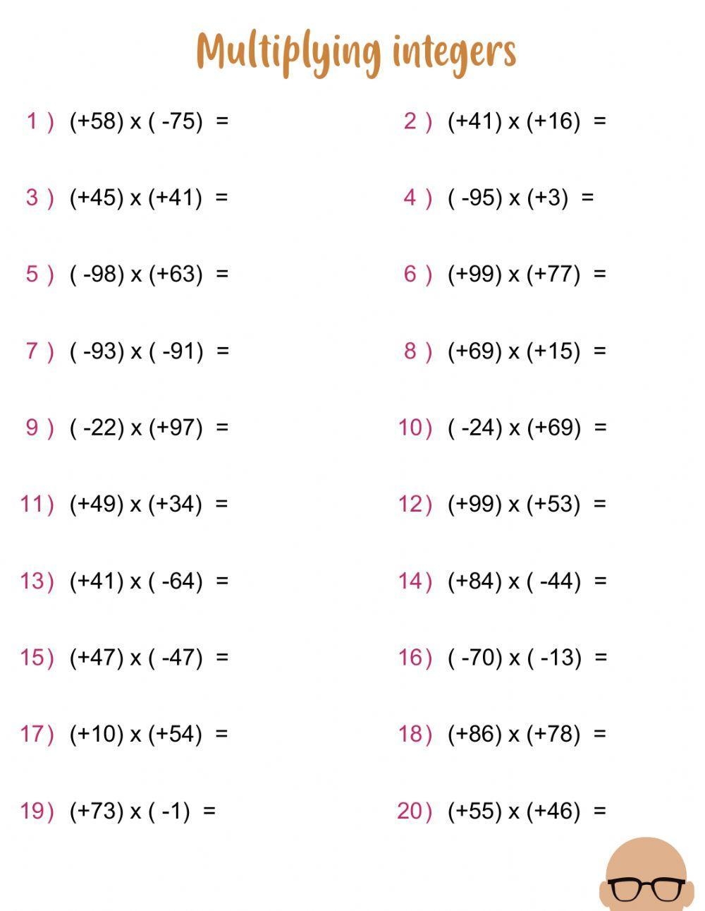 Multiplying And Dividing Integers Worksheet Worksheets Library Multiplying And Dividing Integers Worksheet Worksheets Library