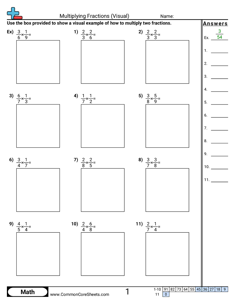 Multiplying Fractions Visual Worksheet Download Multiplying Fractions Visual Worksheet Download