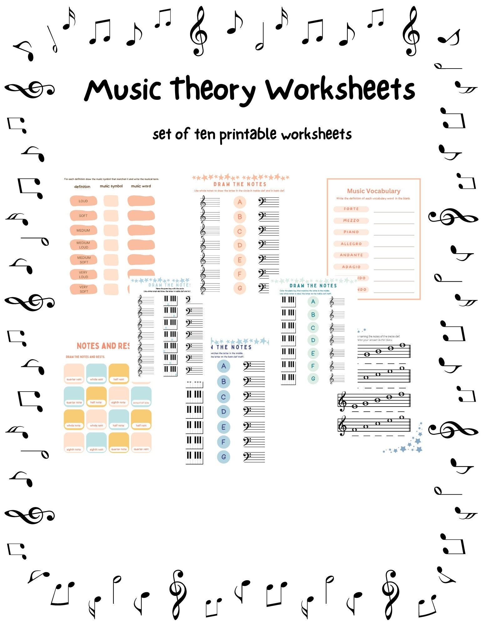 Music Worksheets Printable Music Theory Worksheets Homeschool Music Piano Lesson Worksheets Music Education Worksheet Music Vocabulary Etsy Israel Music Worksheets Printable Music Theory Worksheets Homeschool Music Piano Lesson Worksheets Music Education Worksheet Music Vocabulary Etsy Israel