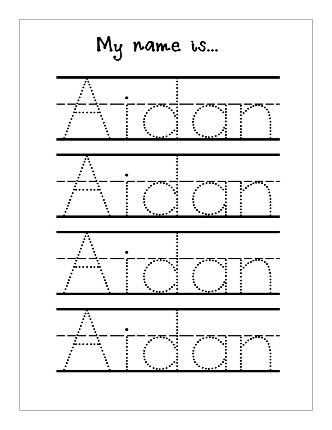 Name Trace Worksheet DIGITAL FILE Printable For Pre Schoolers kindergarteners Etsy Canada Name Trace Worksheet DIGITAL FILE Printable For Pre Schoolers kindergarteners Etsy Canada