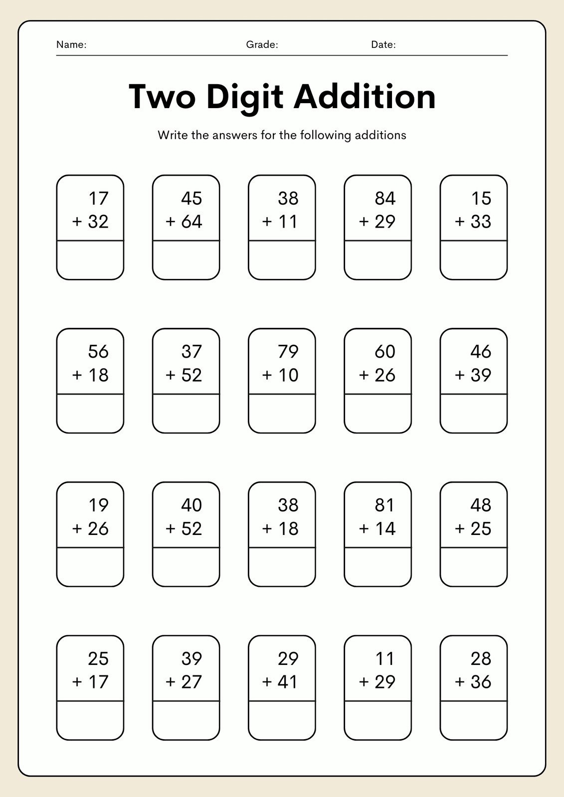 Page 4 Free Printable 2nd Grade Math Worksheets Canva Page 4 Free Printable 2nd Grade Math Worksheets Canva
