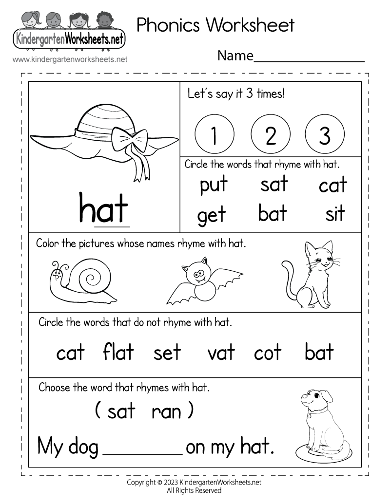 Phonics Worksheet Free Printable PDF Phonics Worksheet Free Printable PDF