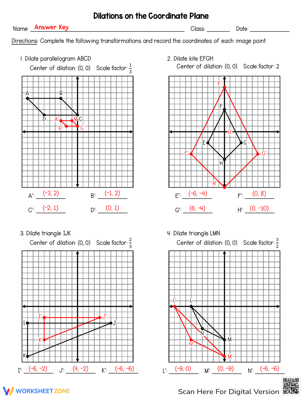 Printable Dilations Worksheets Download Printable Dilations Worksheets Download