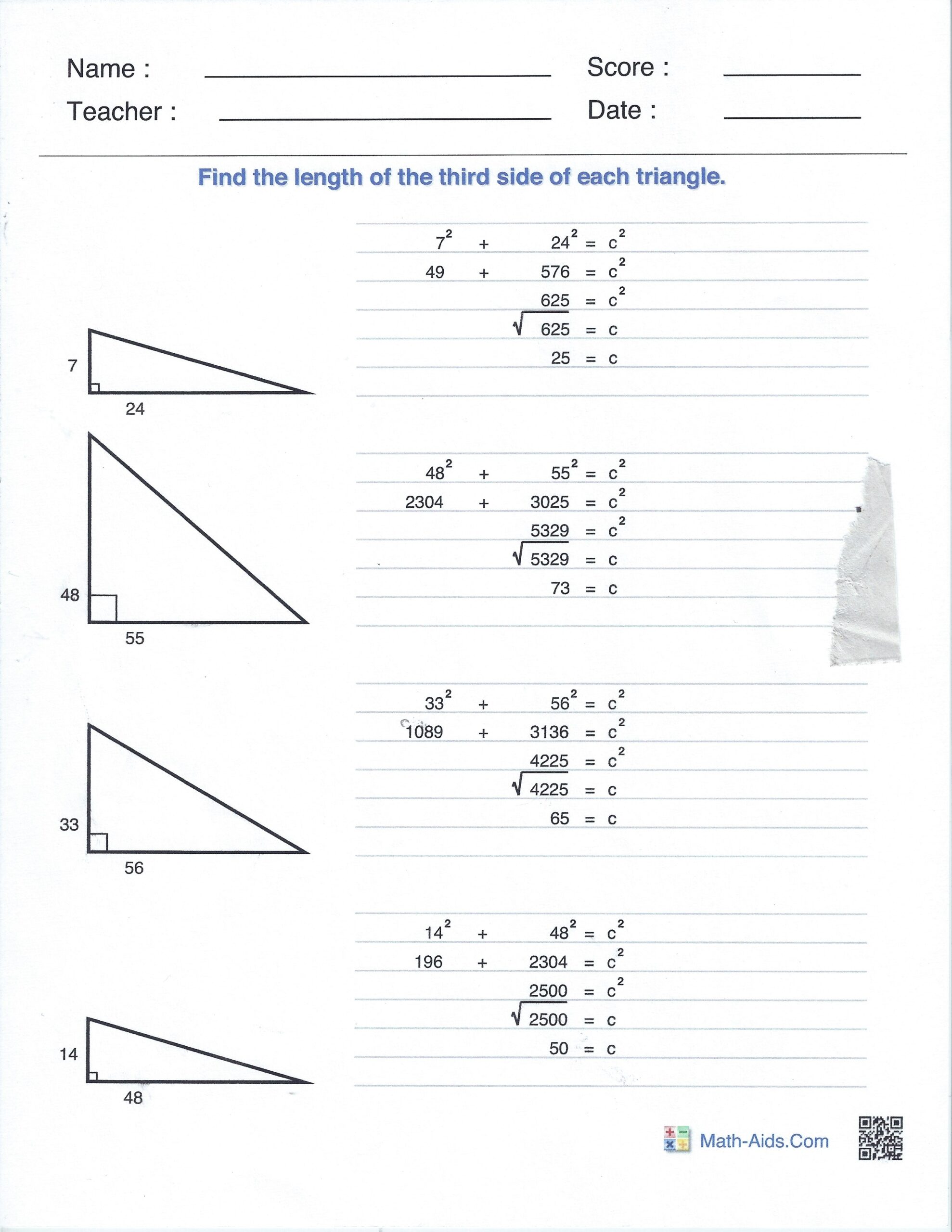 pythagorean theorem pdf worksheet pythagorean theorem pdf worksheet