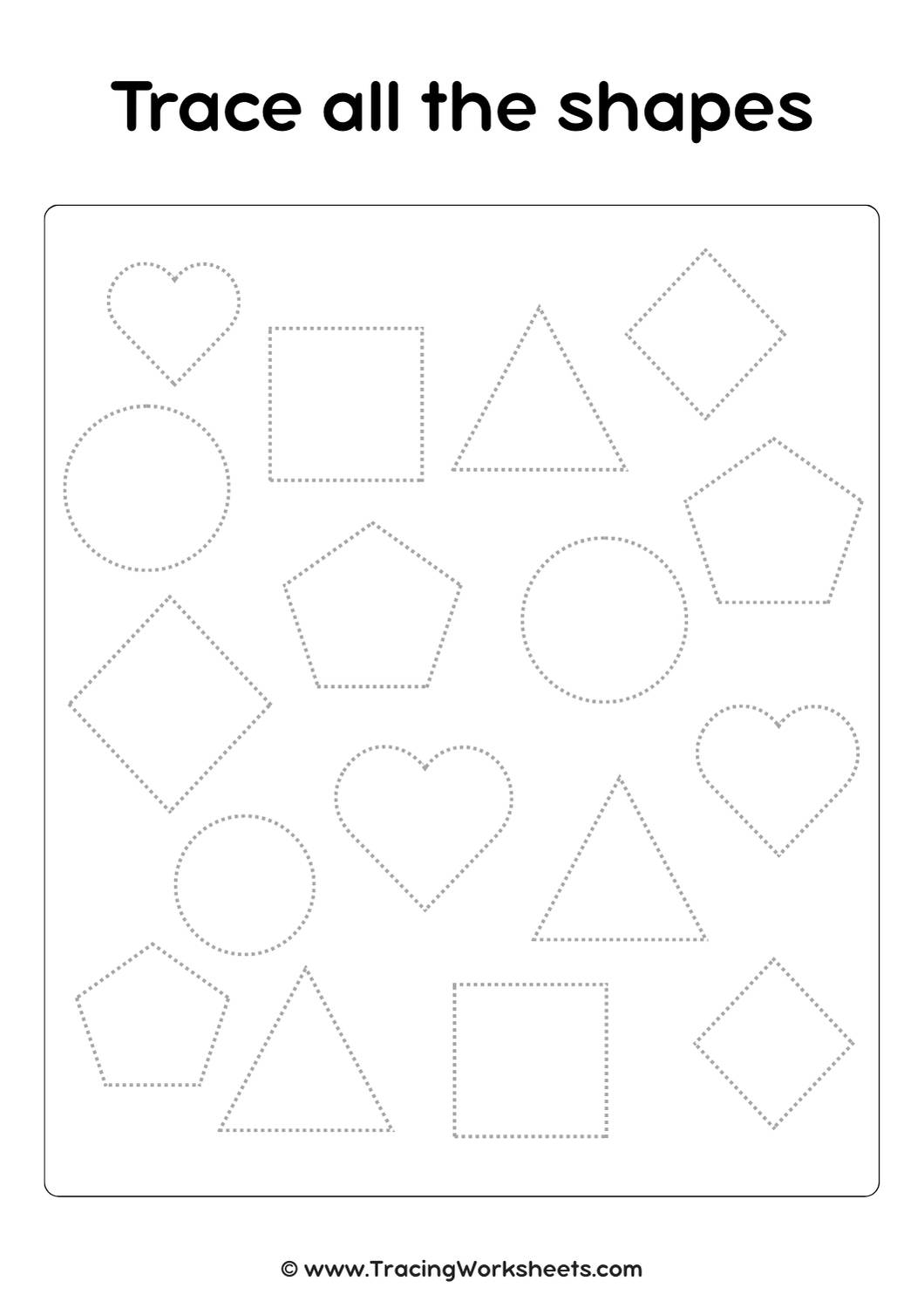 Shape Tracing Worksheets 18 Free Worksheets Shape Tracing Worksheets 18 Free Worksheets