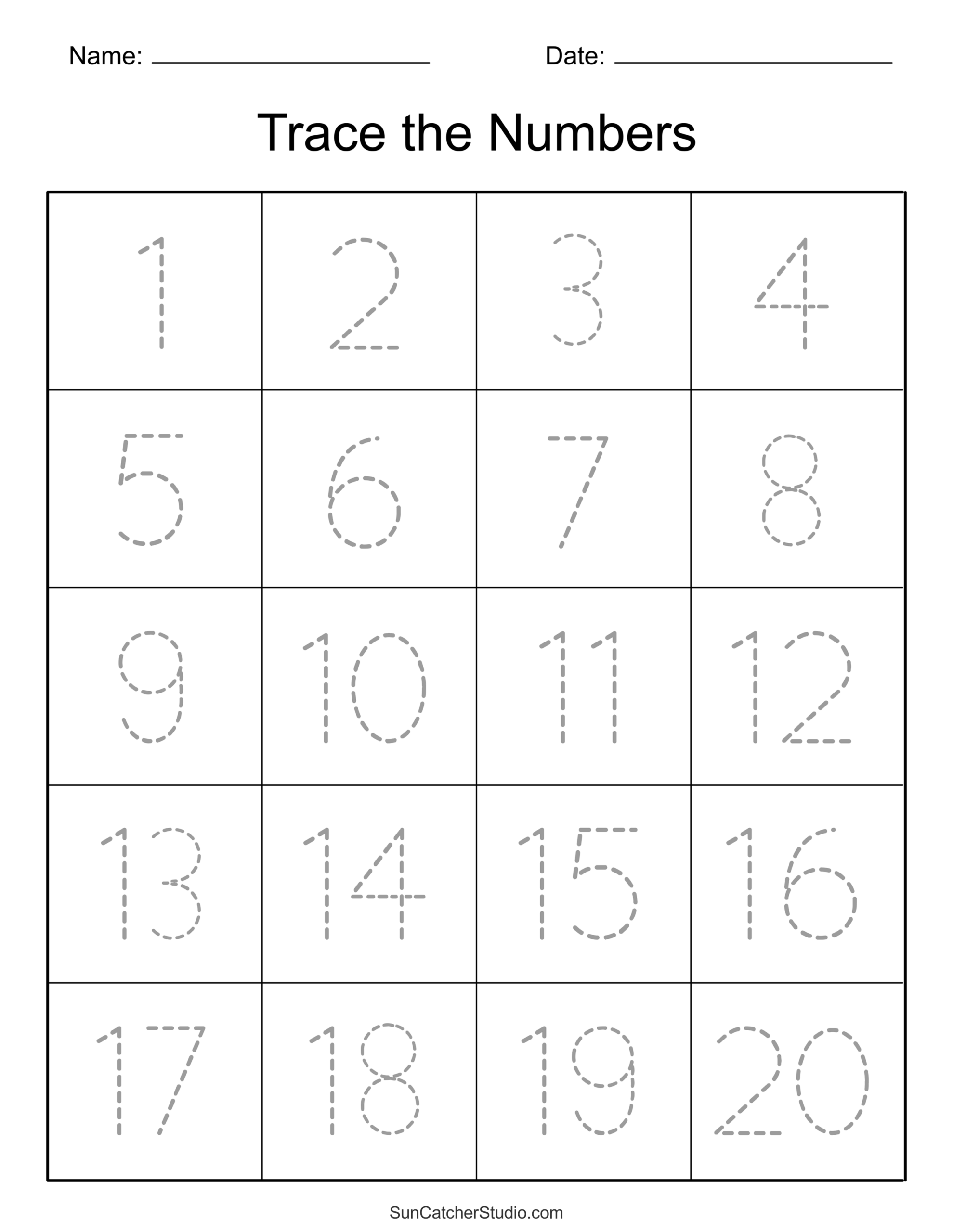 number tracing worksheets pdf