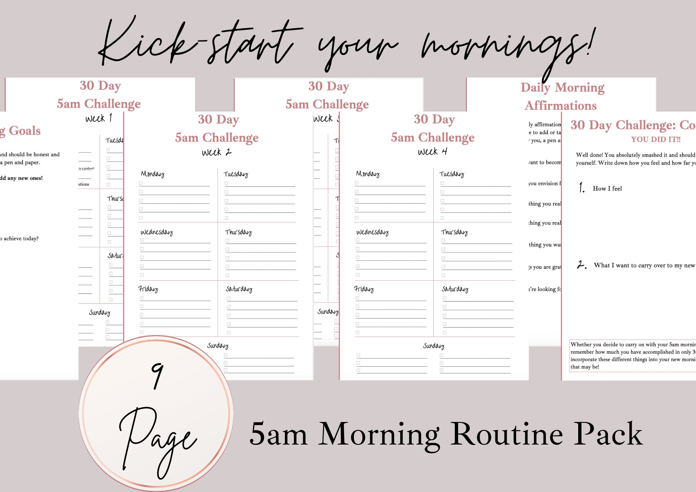 Transform Your Mornings With 5 AM Club Worksheets Boost Productivity And Success